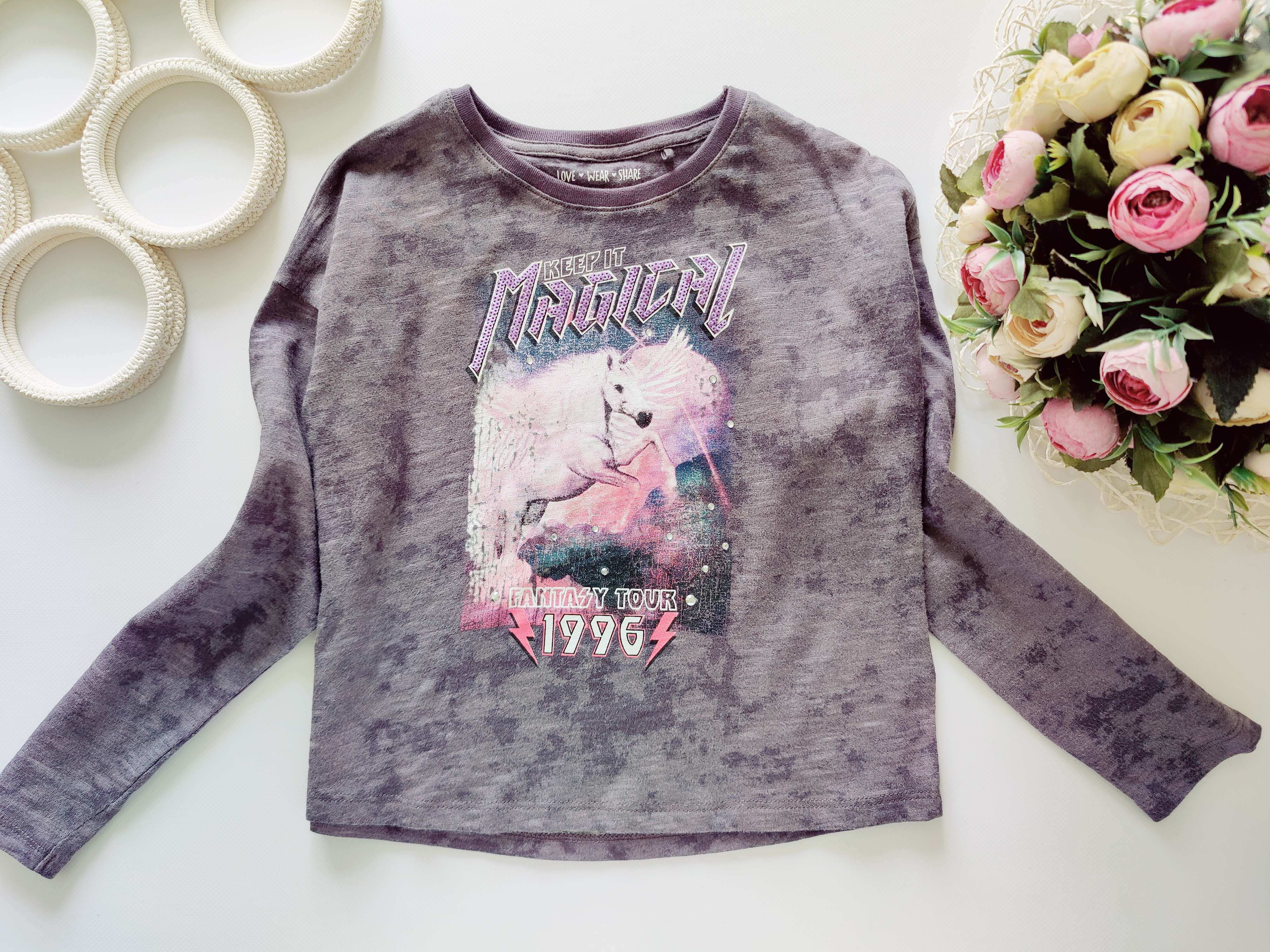 7,8 лет, рост 128 Реглан с пони