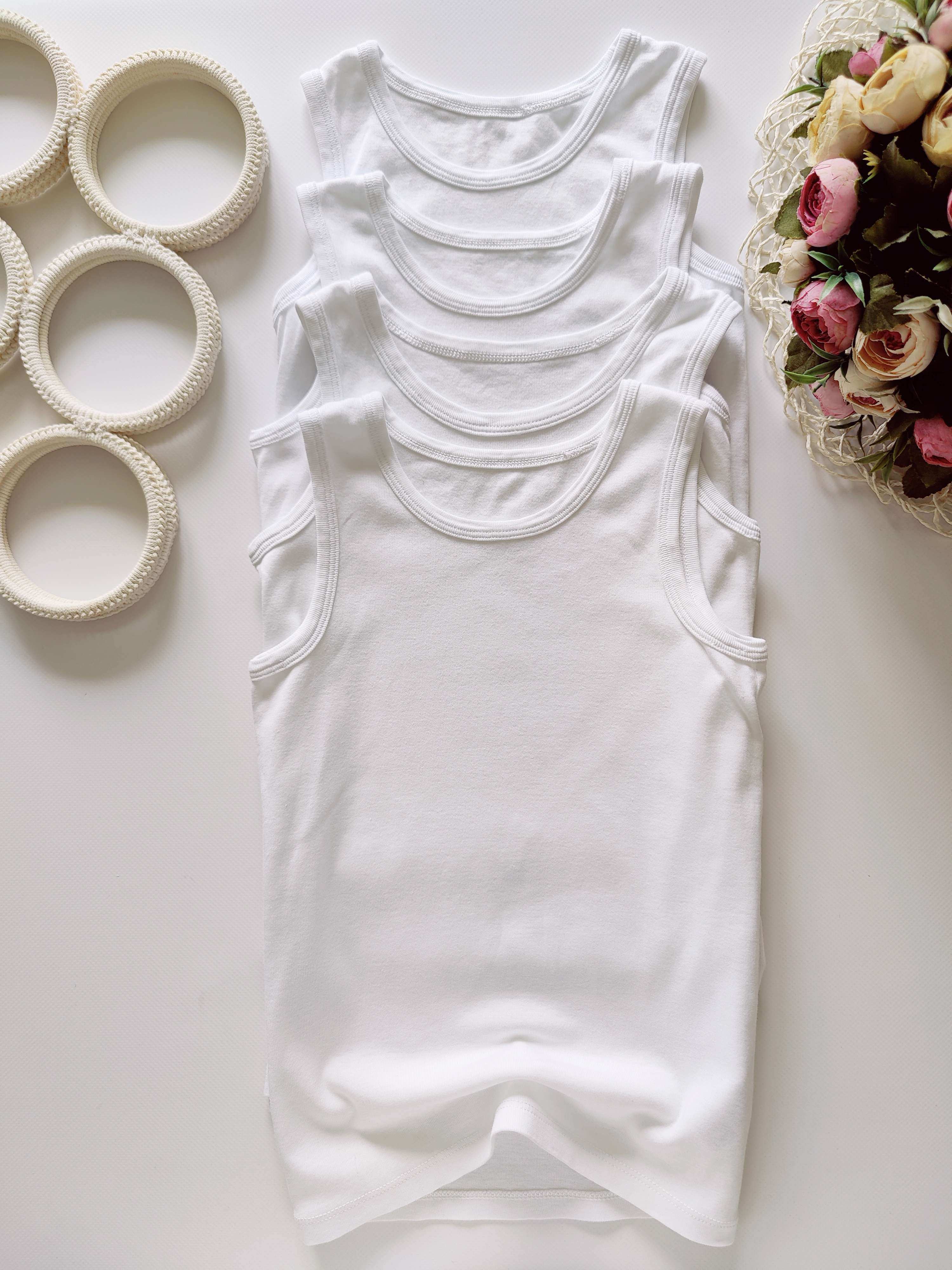 7,8 років, зріст 128 Біла дитяча майка