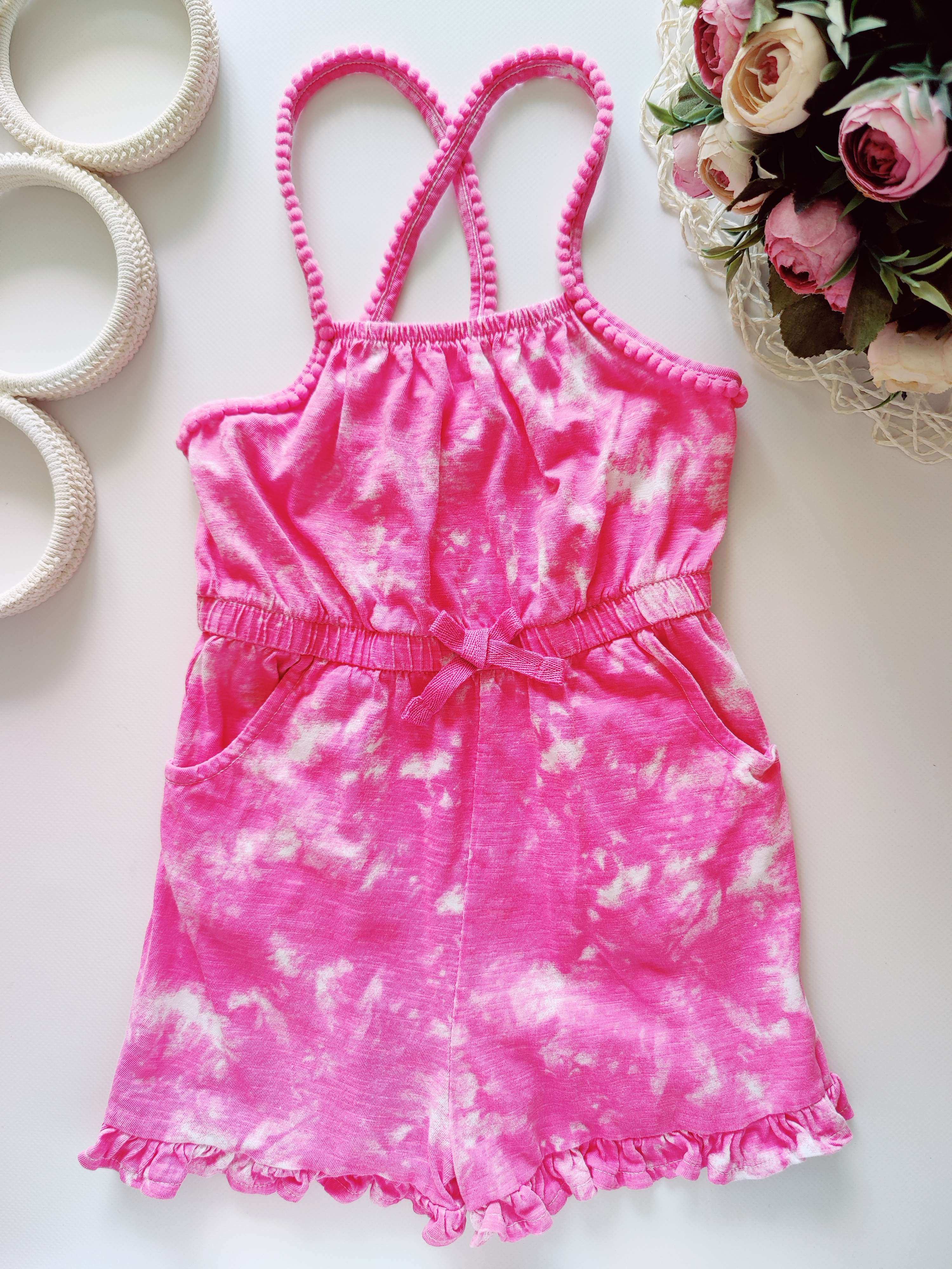 6 лет, рост 116 Розовый ромпер