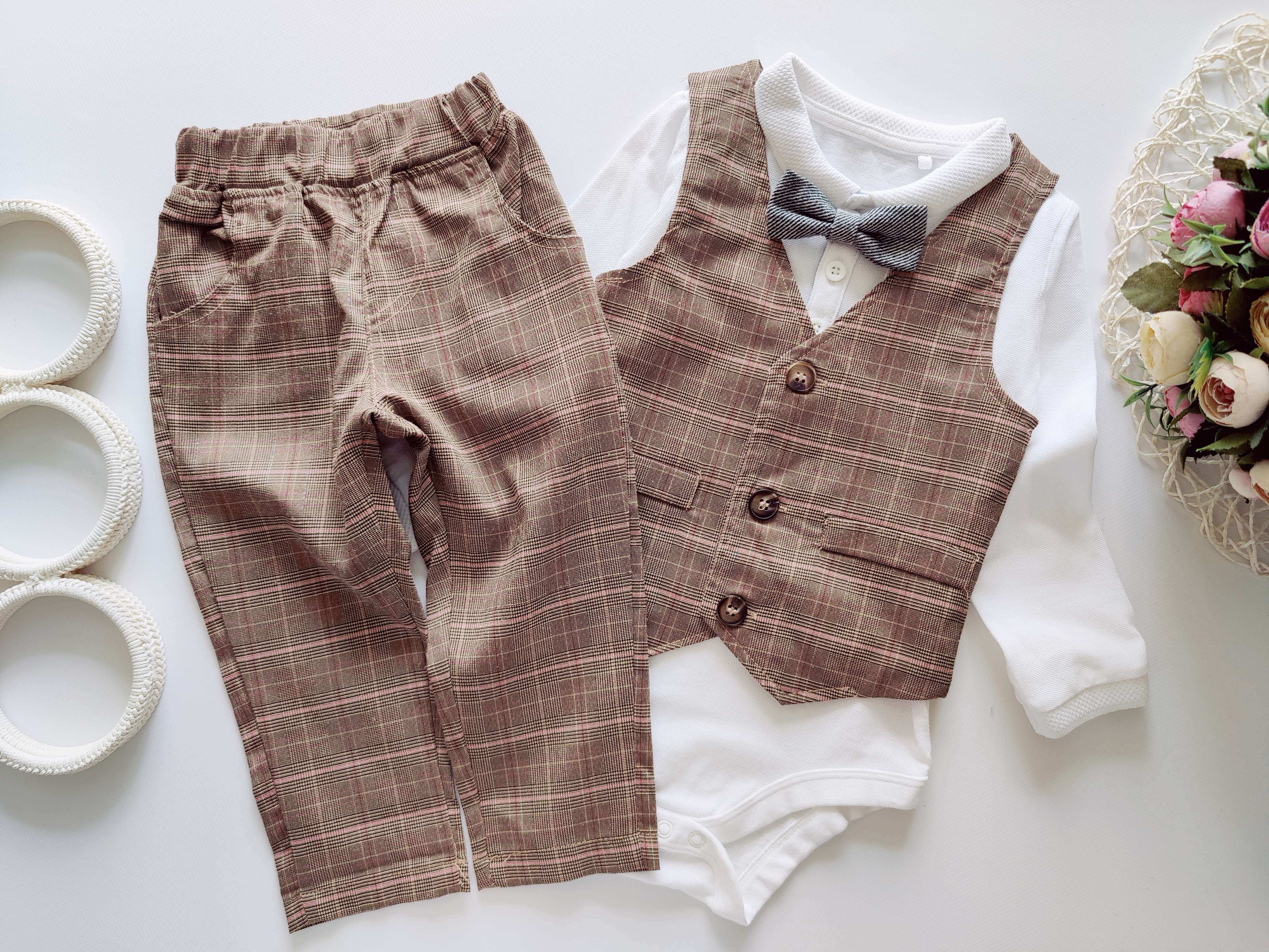 12,18 мес, рост 80,86 Нарядный костюм с боди