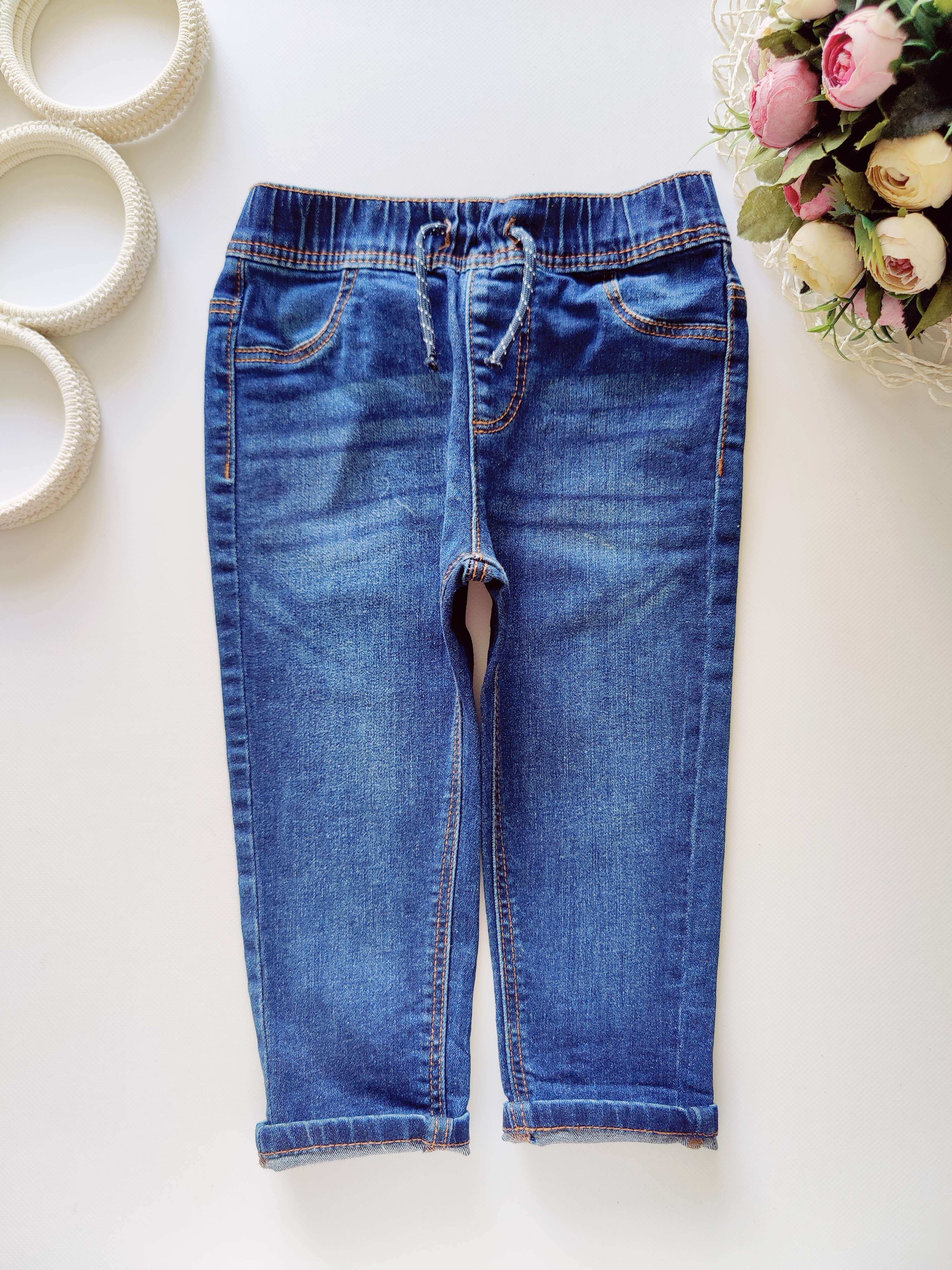 18,24 мес, рост 92 Джинсы на резинке