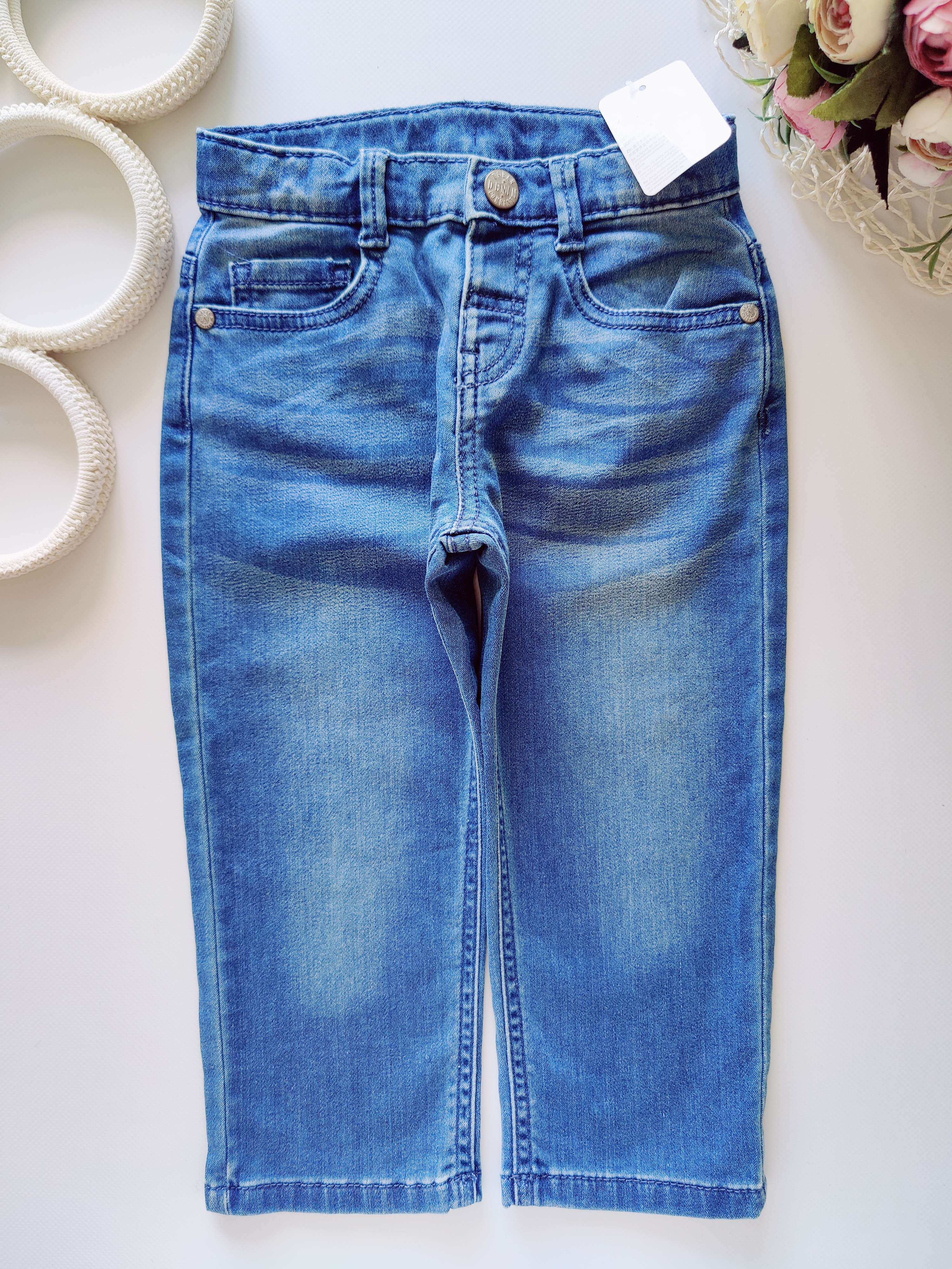 18,24 мес, рост 90 Новые детские джинсы