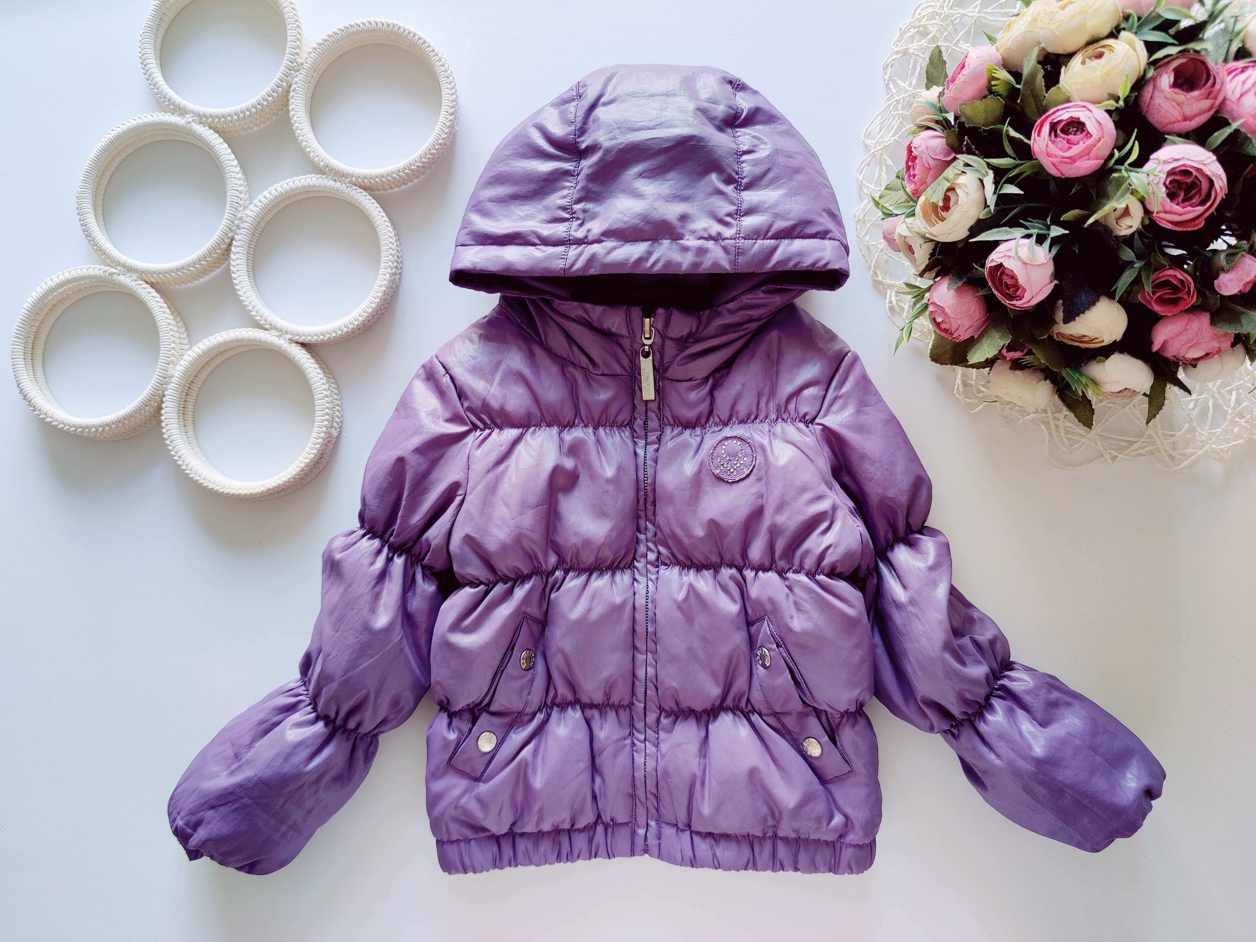 18 мес, рост 82 Натуральний пуховик