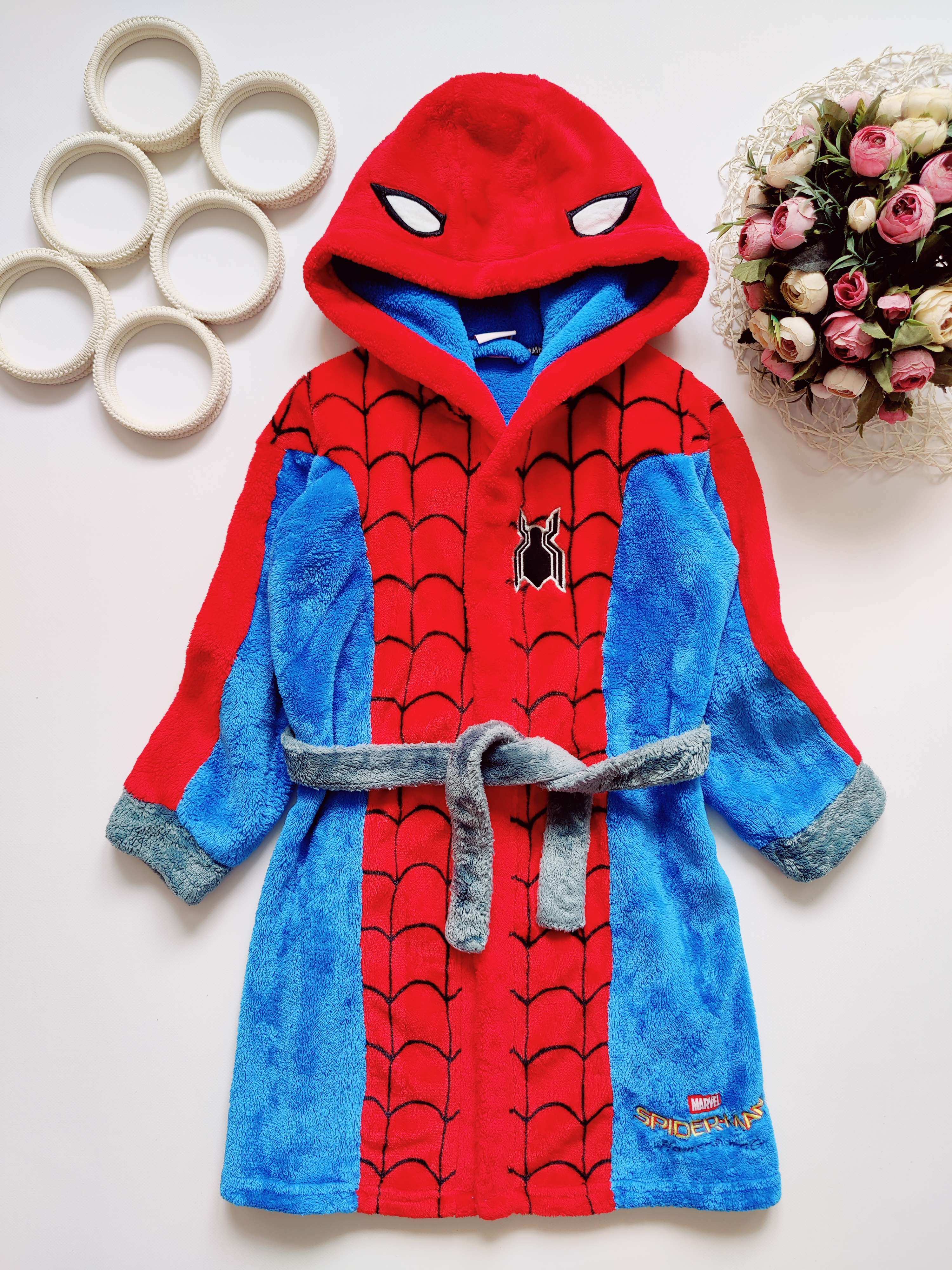 7,8 років, зріст 122,128 Теплий халат людина павук