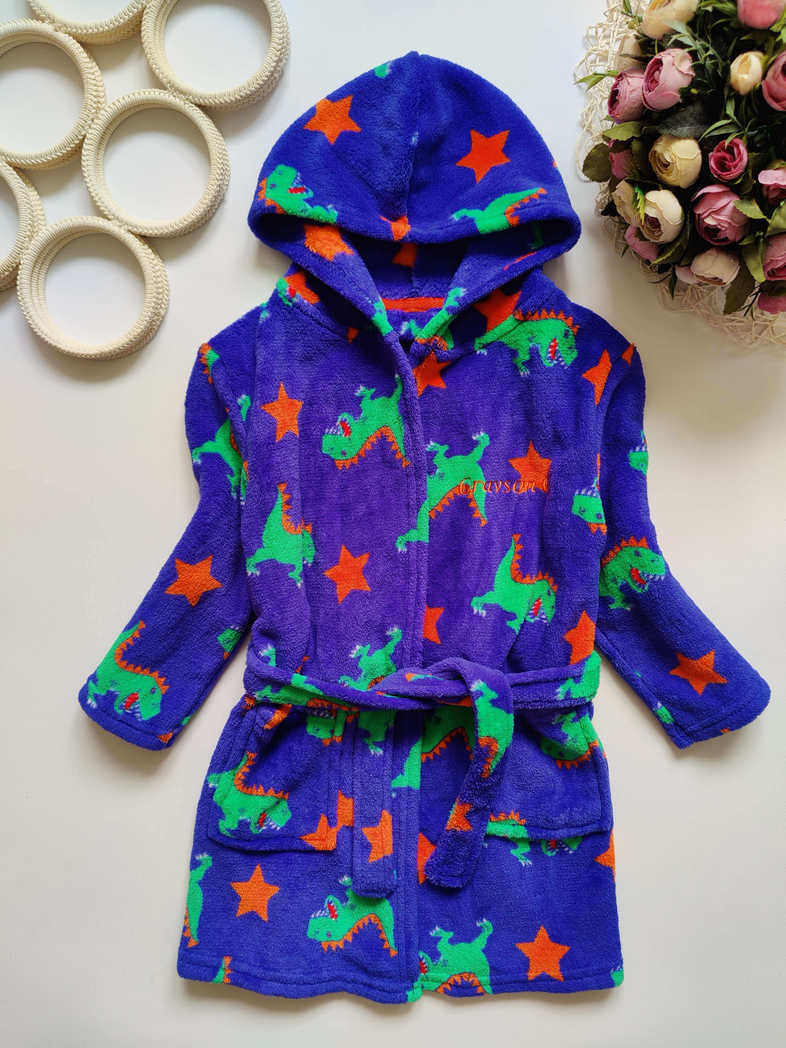 4,5 років, зріст 104,110 Халат у динозаврах