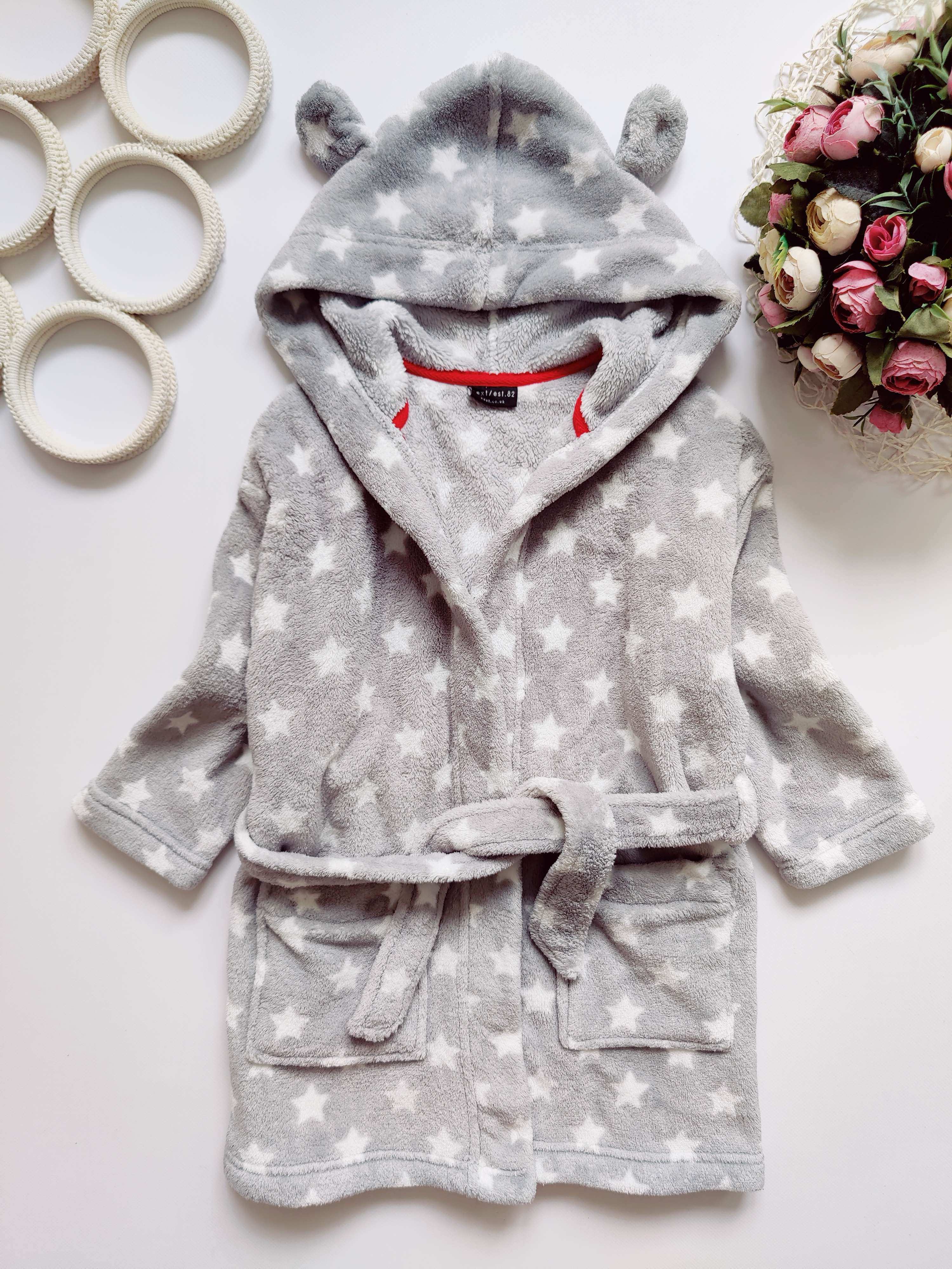 3,4 года, рост 104 Махровый халат в звездах