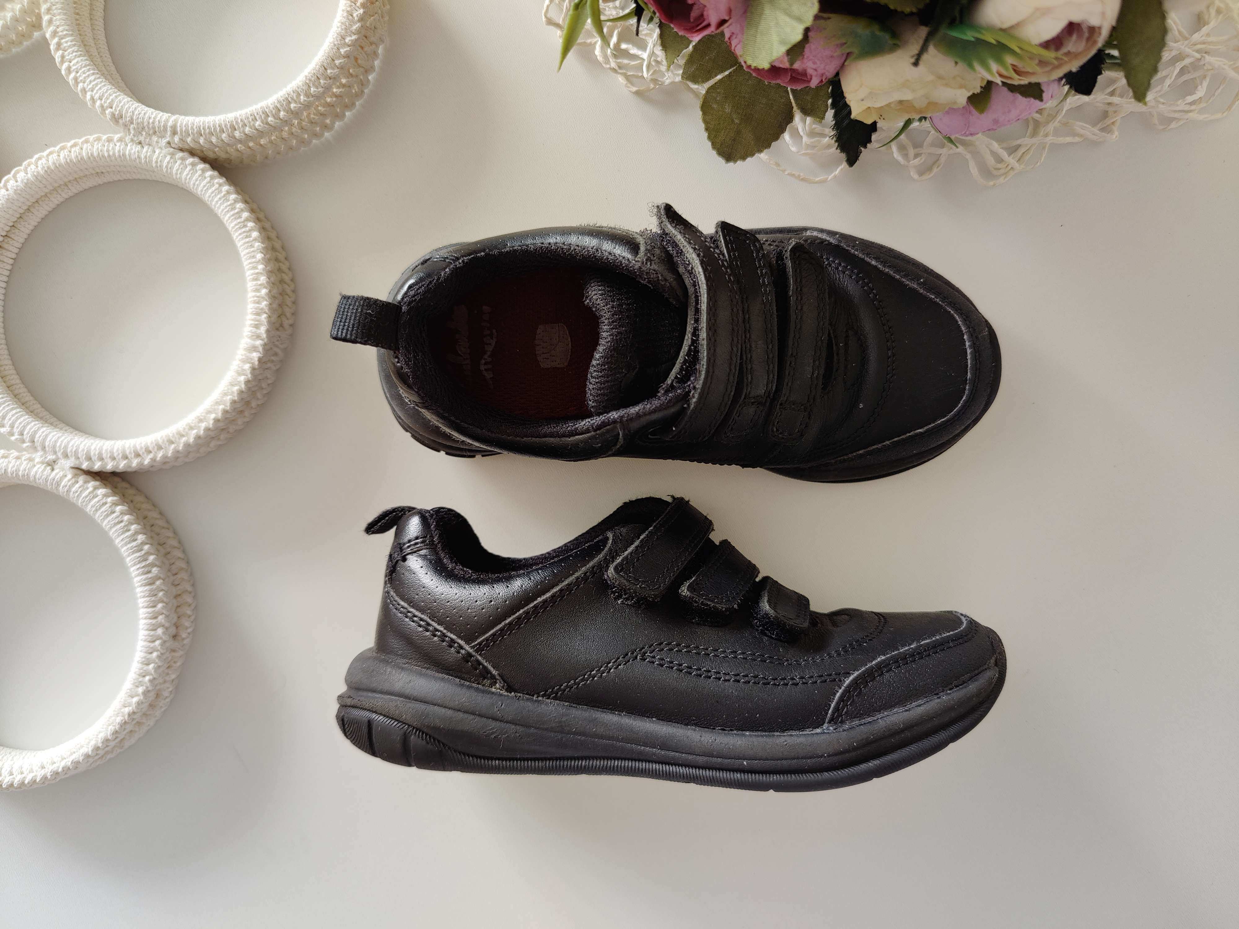 27 (17 см) Кожаные кроссовки на липучках