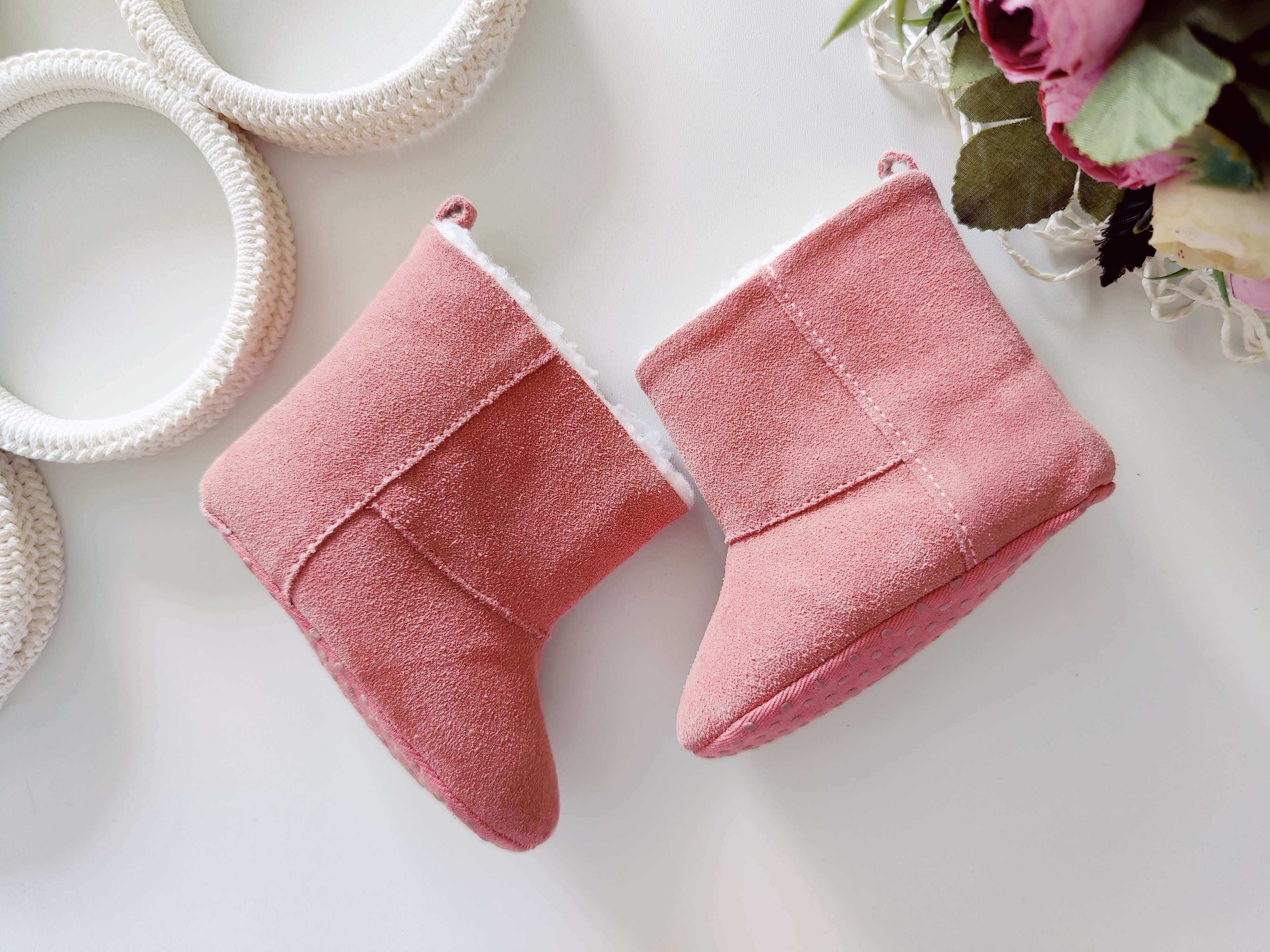 6-12 міс (11 см) Замшеві утеплені черевики