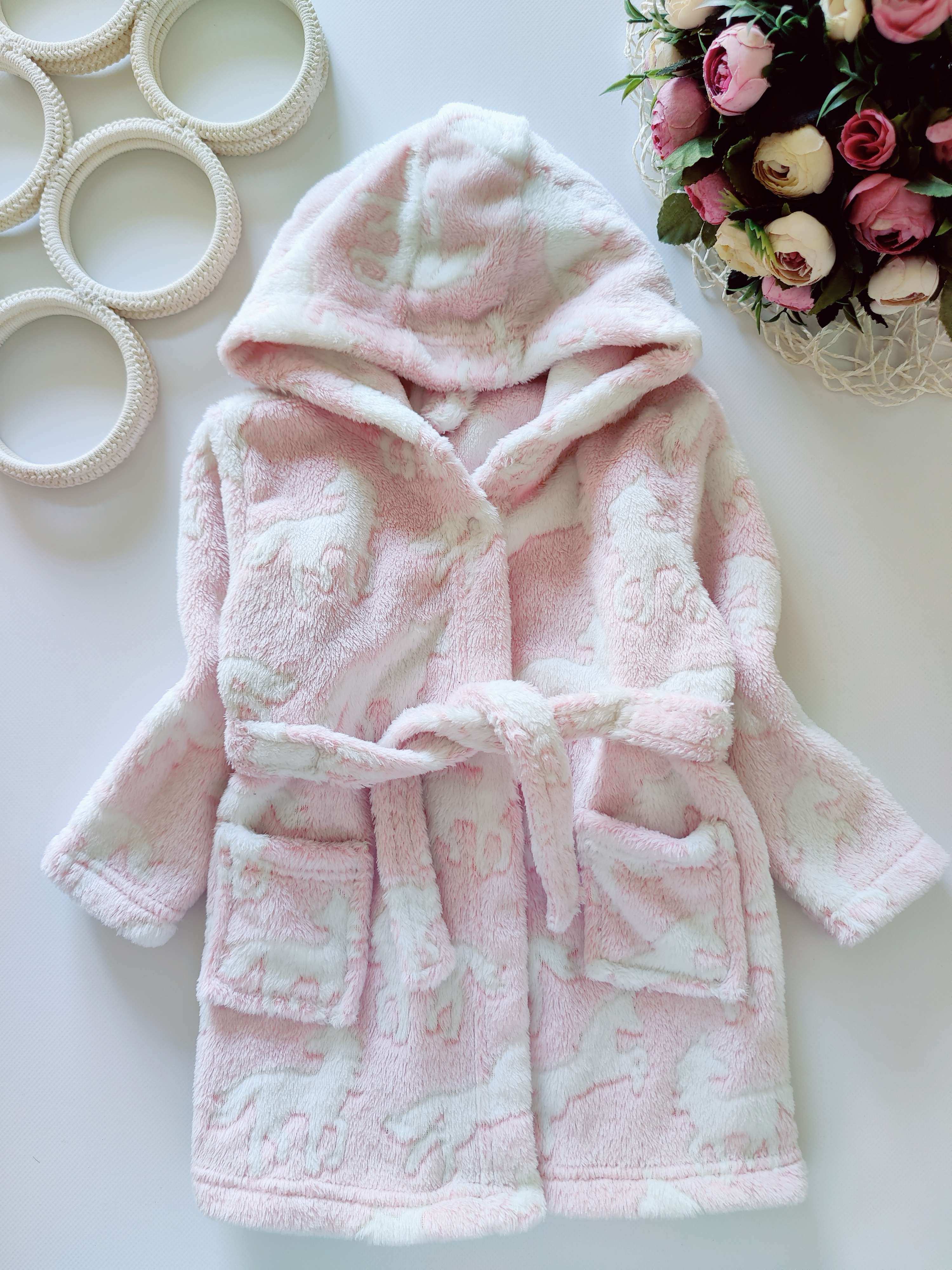 12,18 міс, зріст 80,86 Халат в єдинорогах