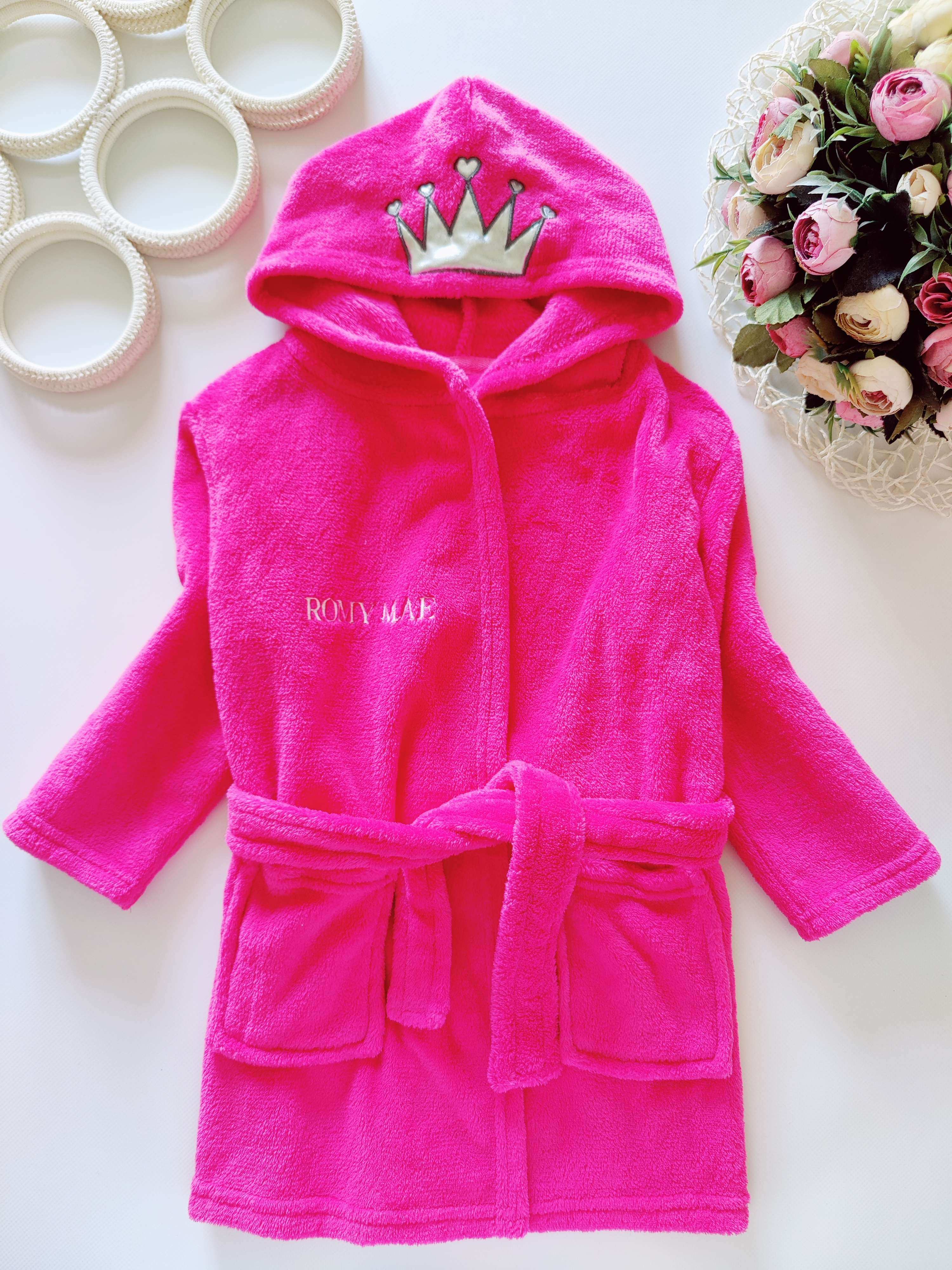 2,3 роки, зріст 92,98 Рожевий халат для принцеси