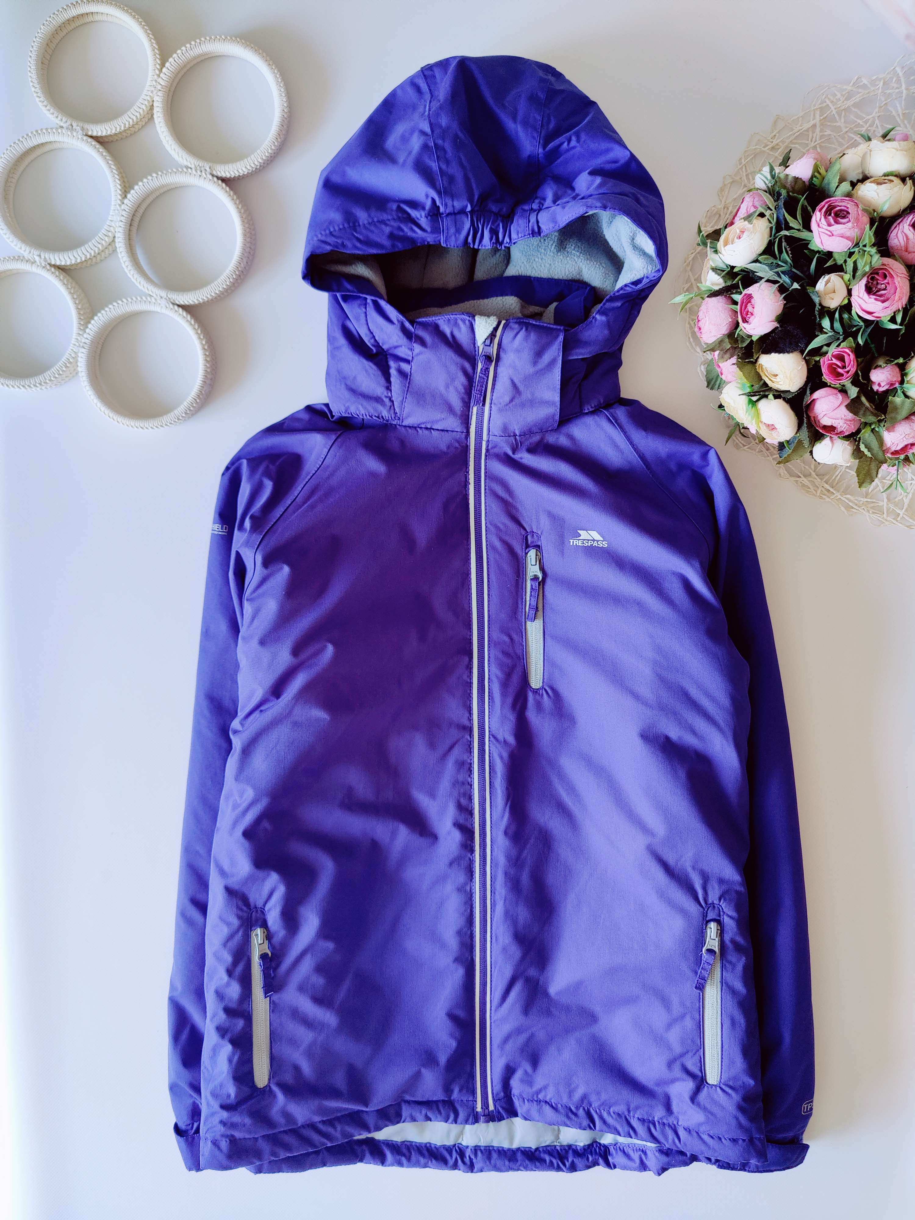 11,12 лет, рост 146,152 Теплая термо детская куртка девочке