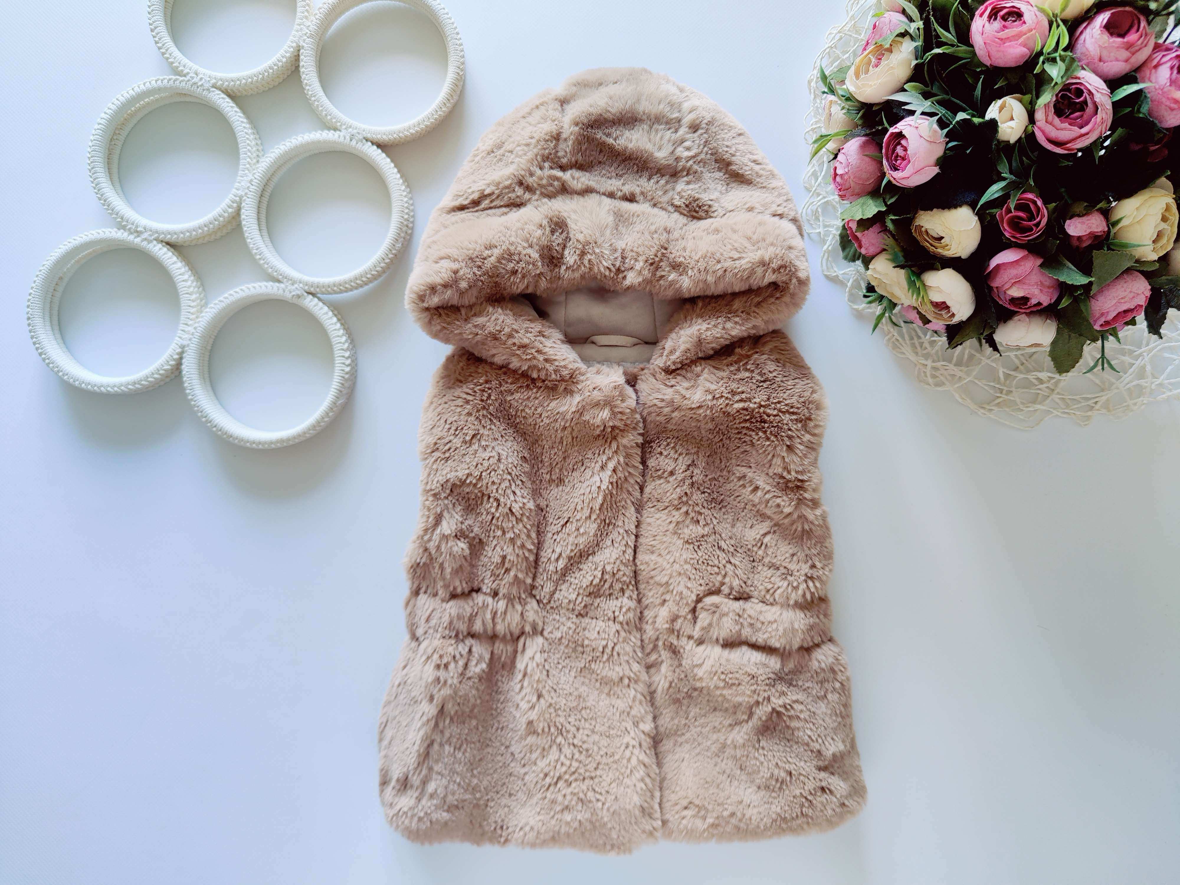 6,9 мес Теплая детская жилетка