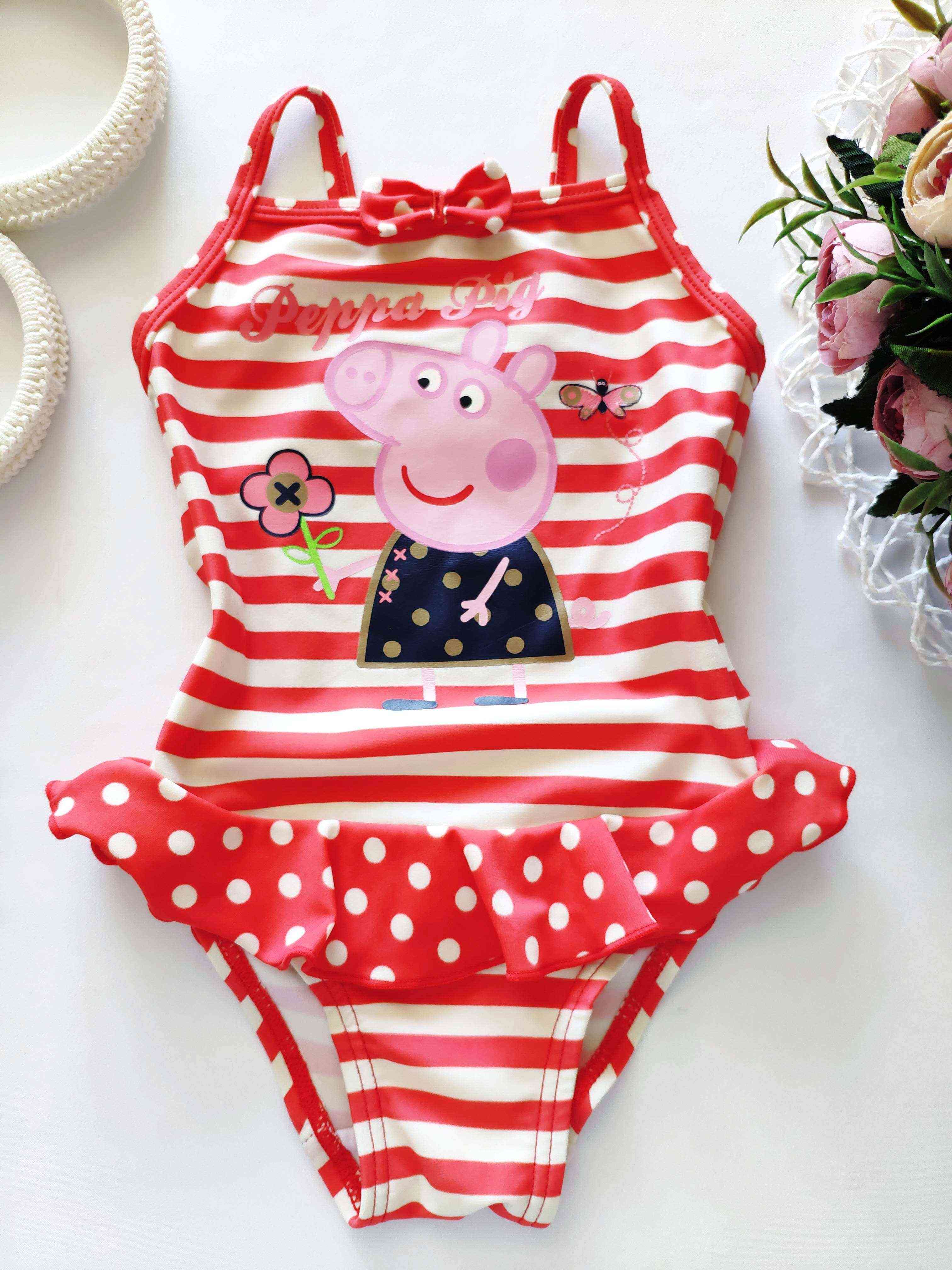 1-2 года, рост 80-86 Купальник для девочки Свинка Пеппа