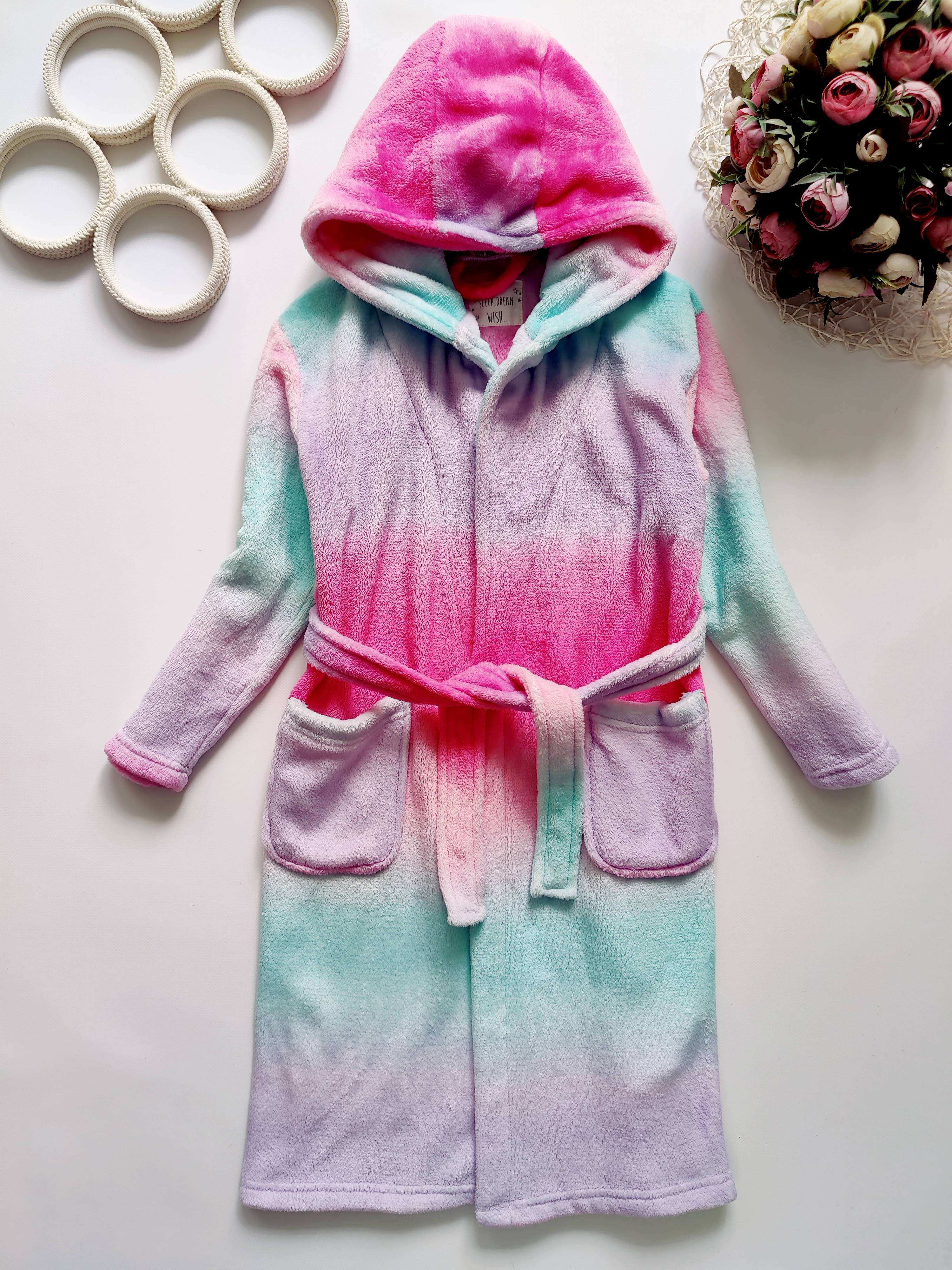 7,8 лет, рост 128 Красивый халат девочке