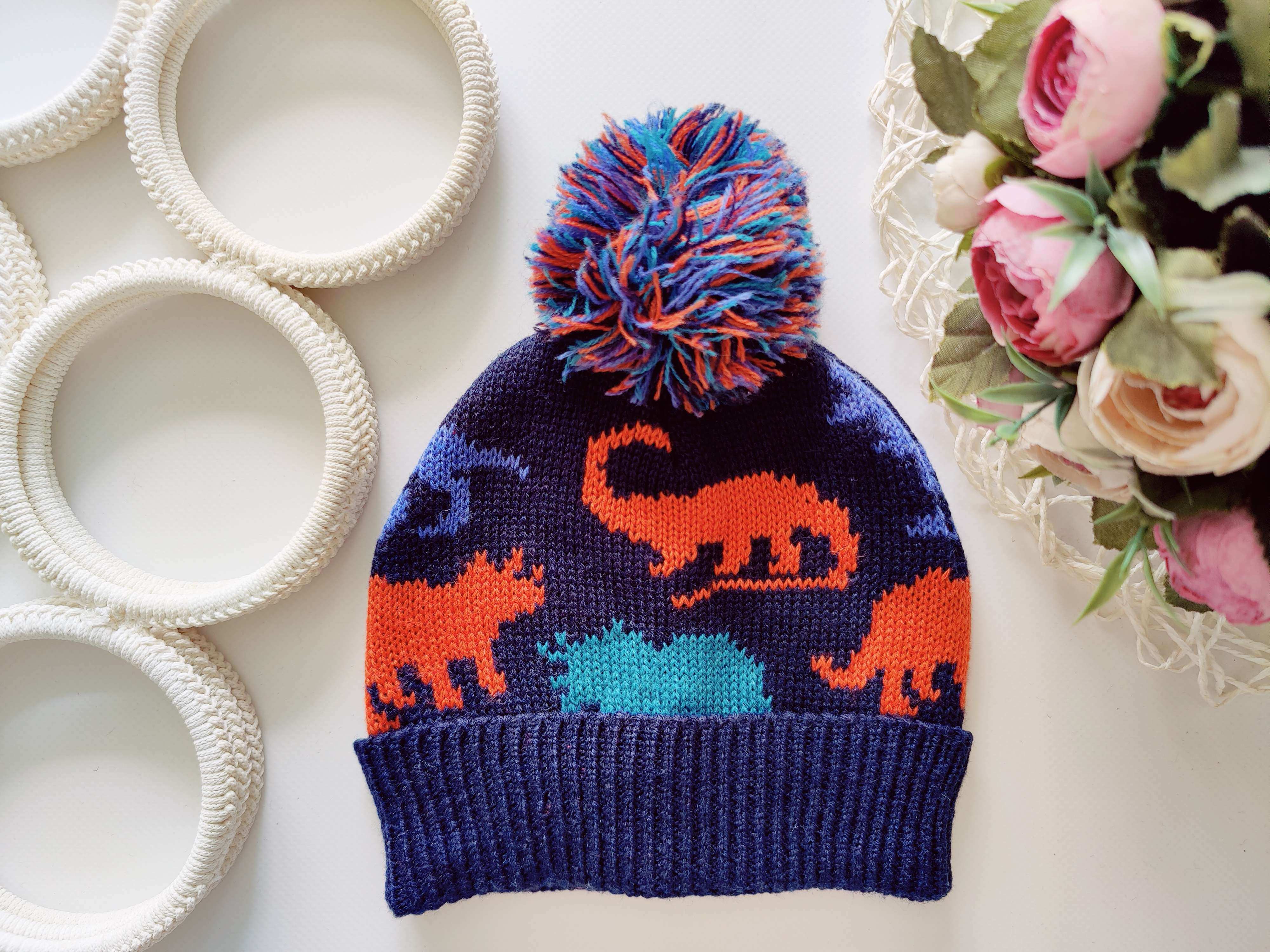 2,3 роки, Тепла в'язана шапка в динозаврах