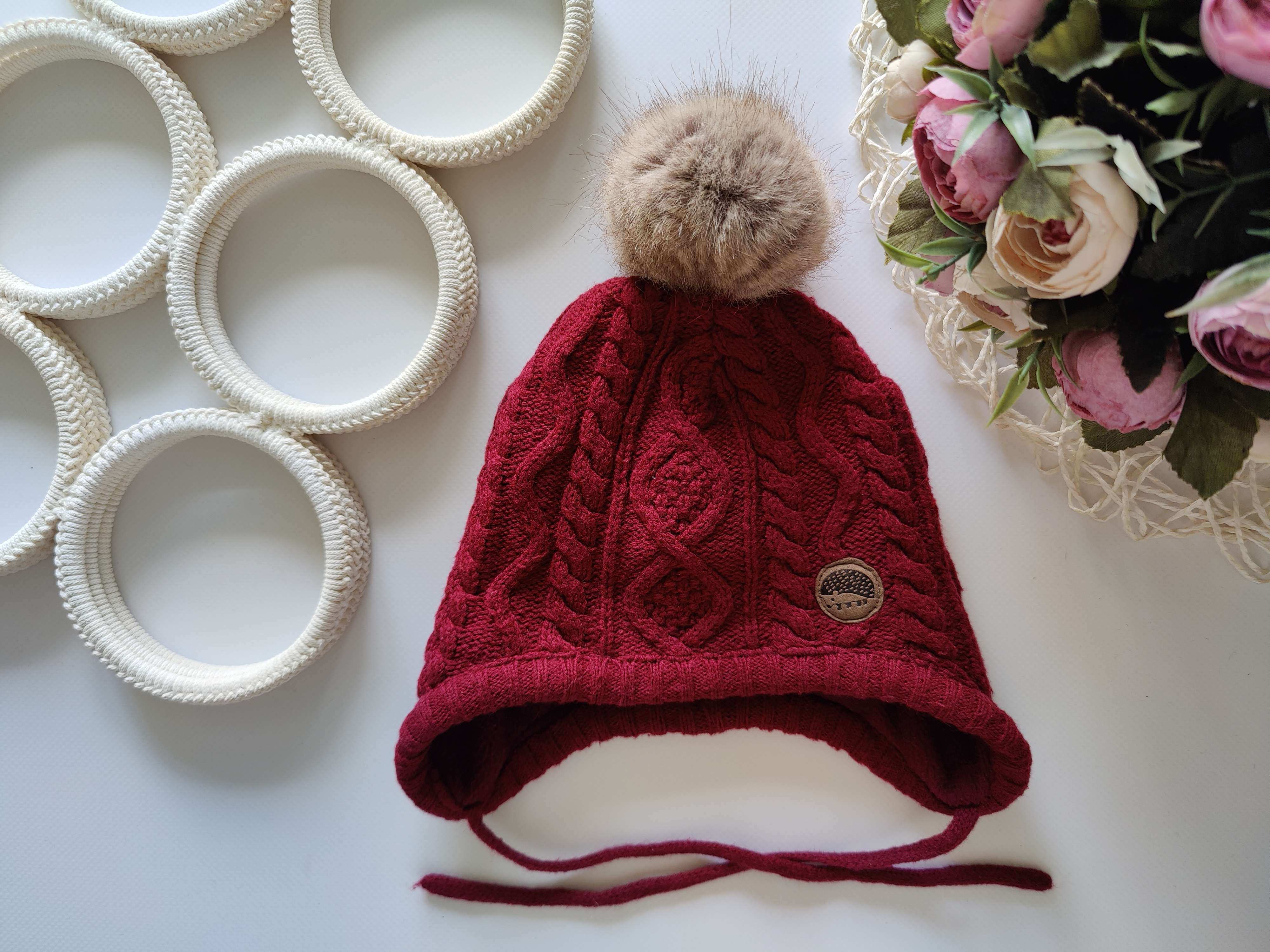 2-4 міс, Тепла шапка на флісі