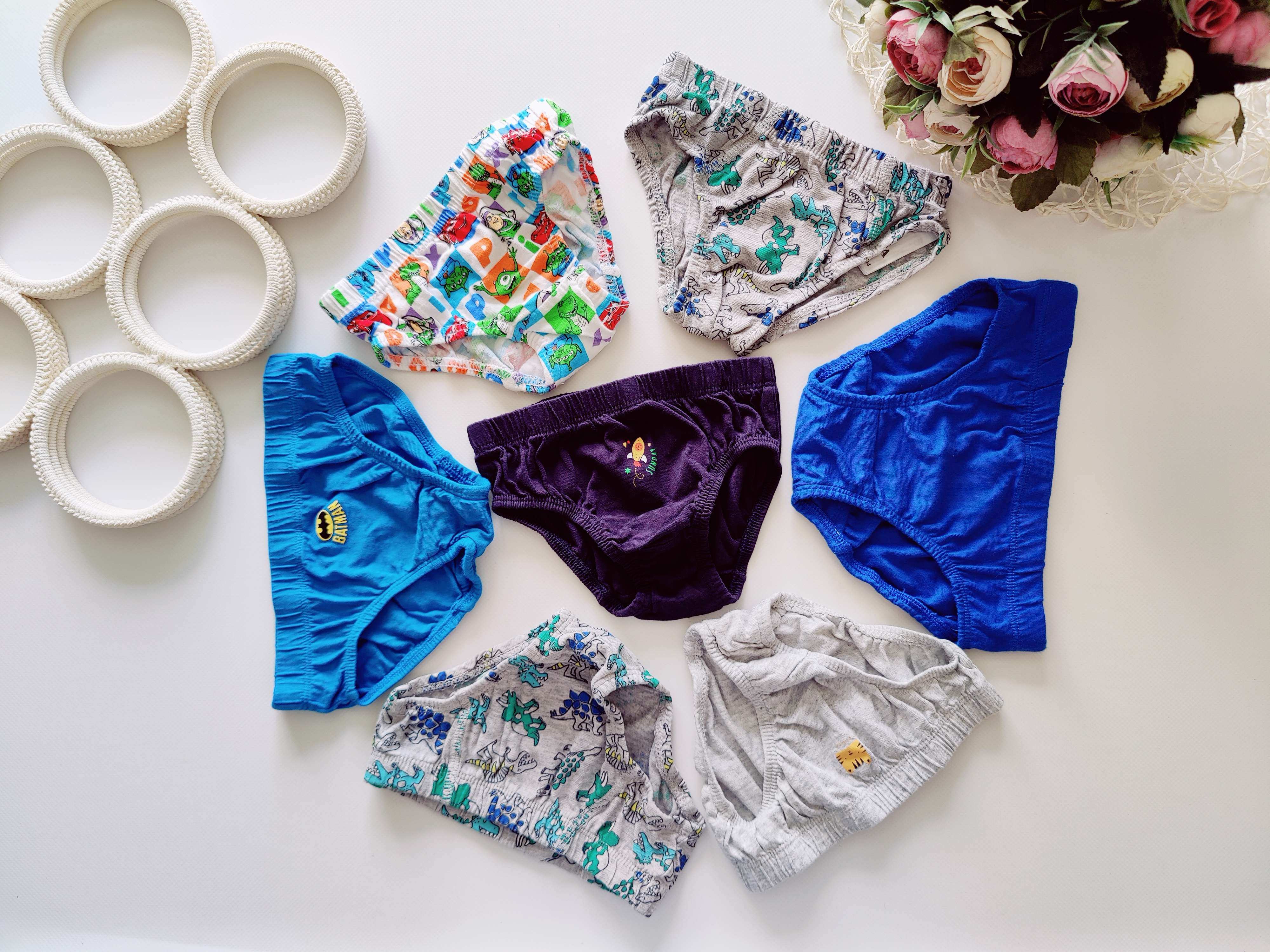 3,4 года, рост 98,104 Набор трусиков для мальчика 7 штук