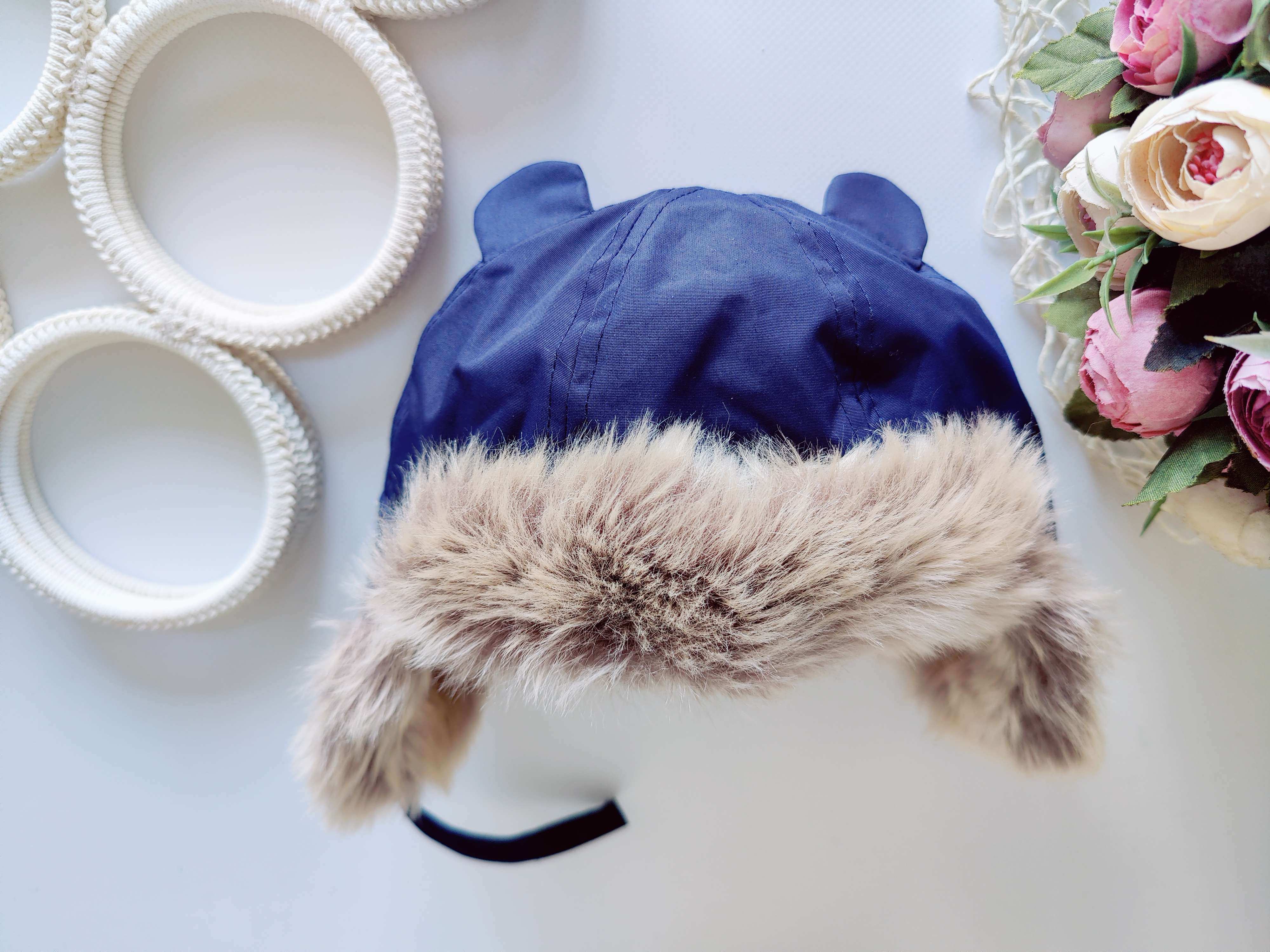 6,9 міс, Нова зимова дитяча шапка на флісі