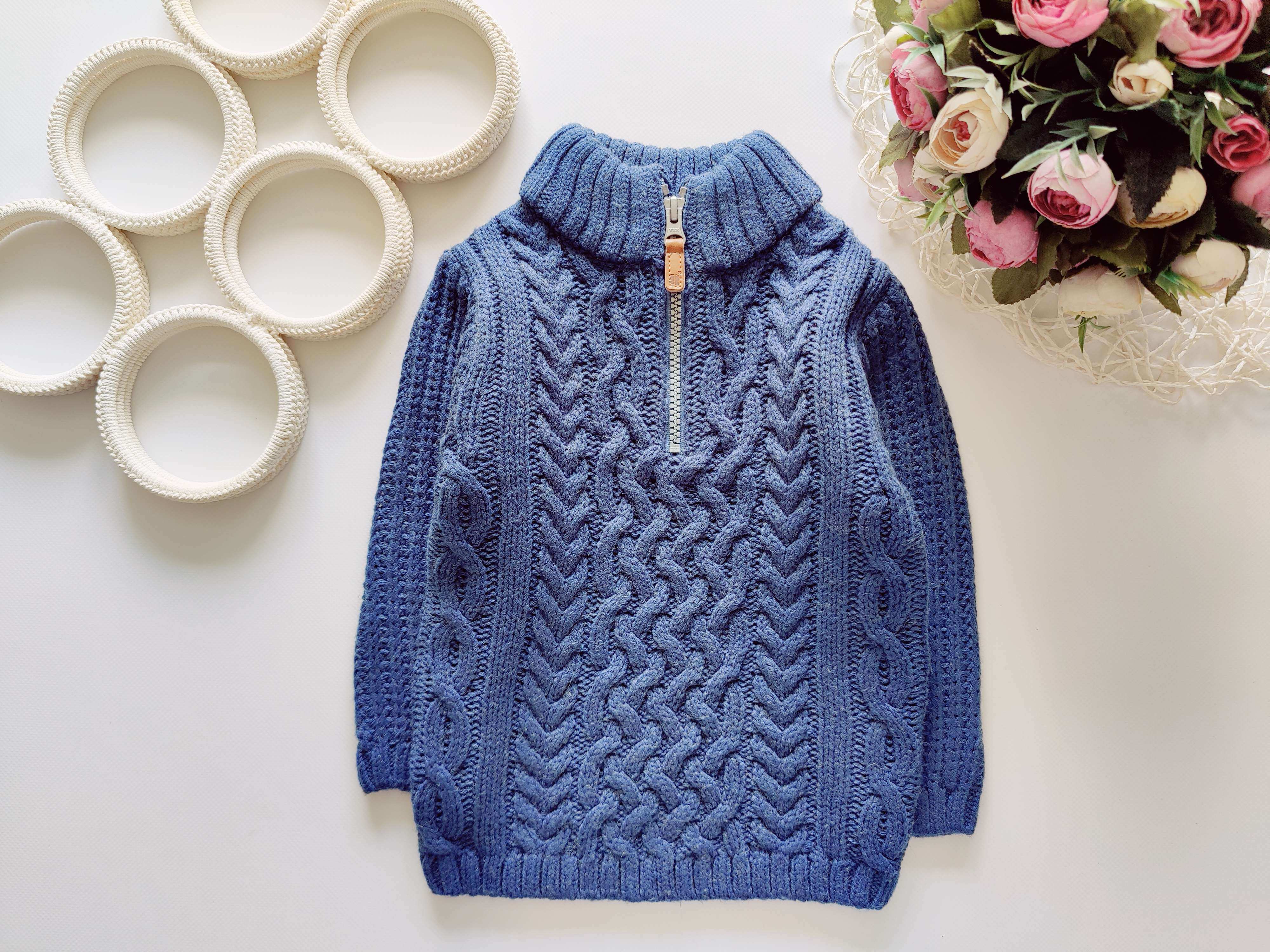 12,18 мес, рост 86 Теплый свитер