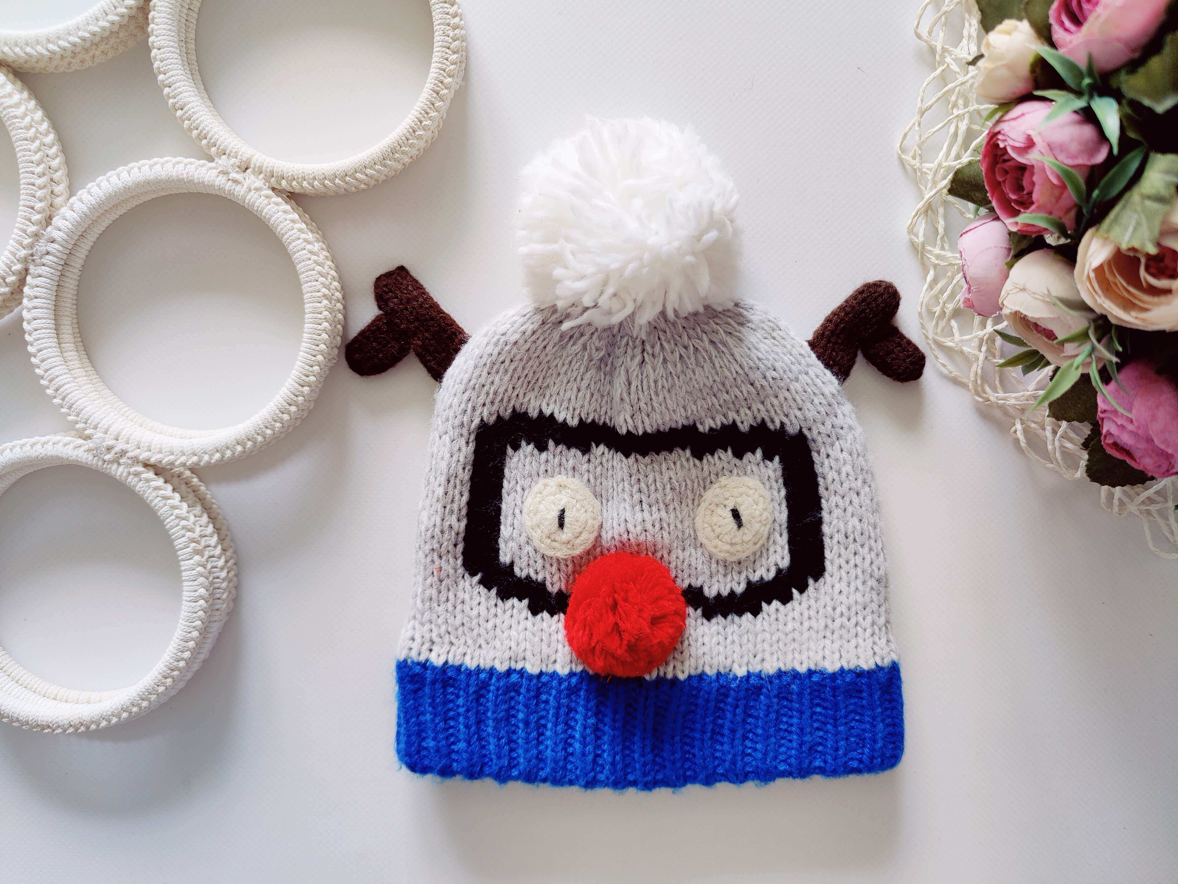 3-6 років, зріст 116 Тепла шапка подвійного в'язання