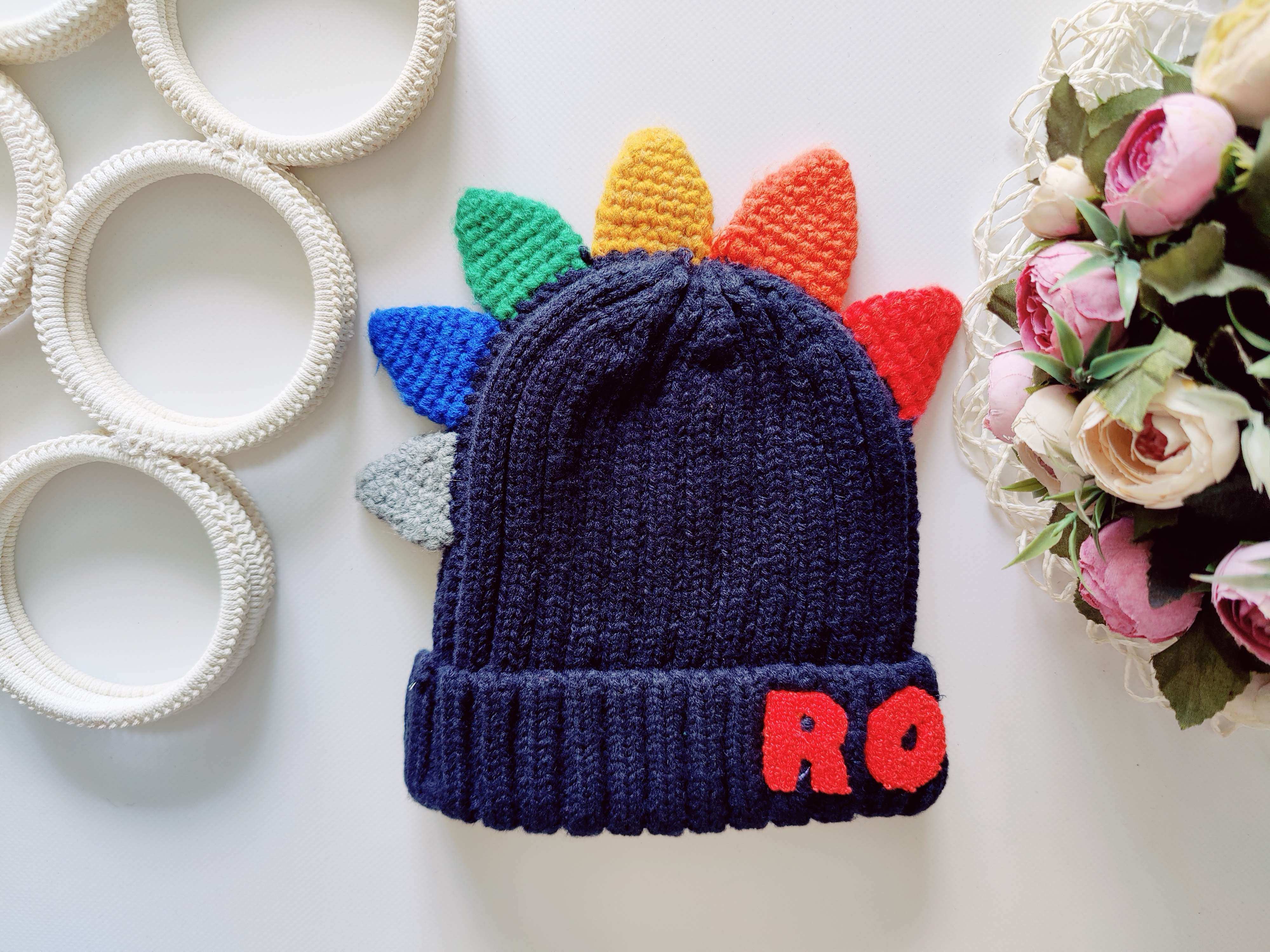 5,6 років, Тепла в'язана шапка на хб підкладці