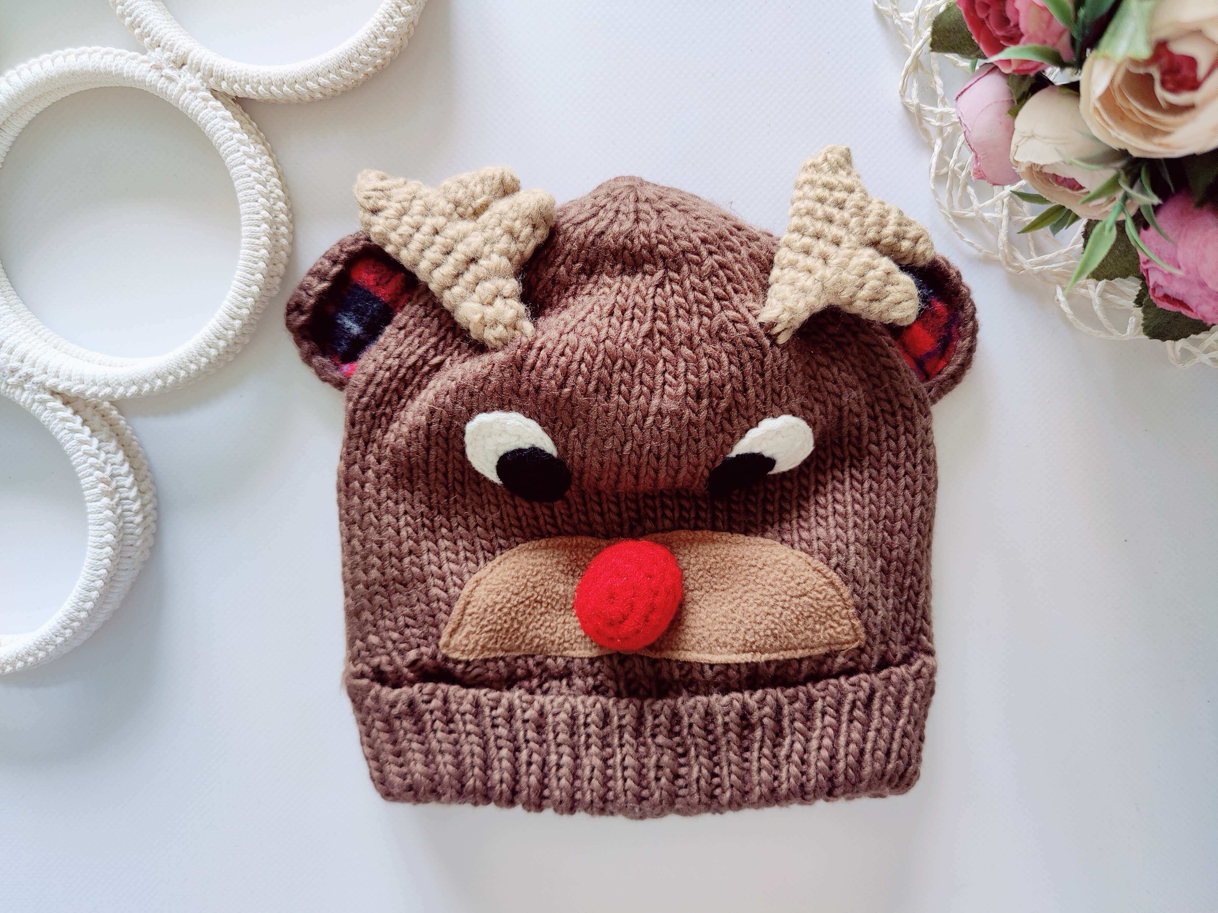 1-3 роки, зріст 80-98 Тепла зимова шапка на флісі