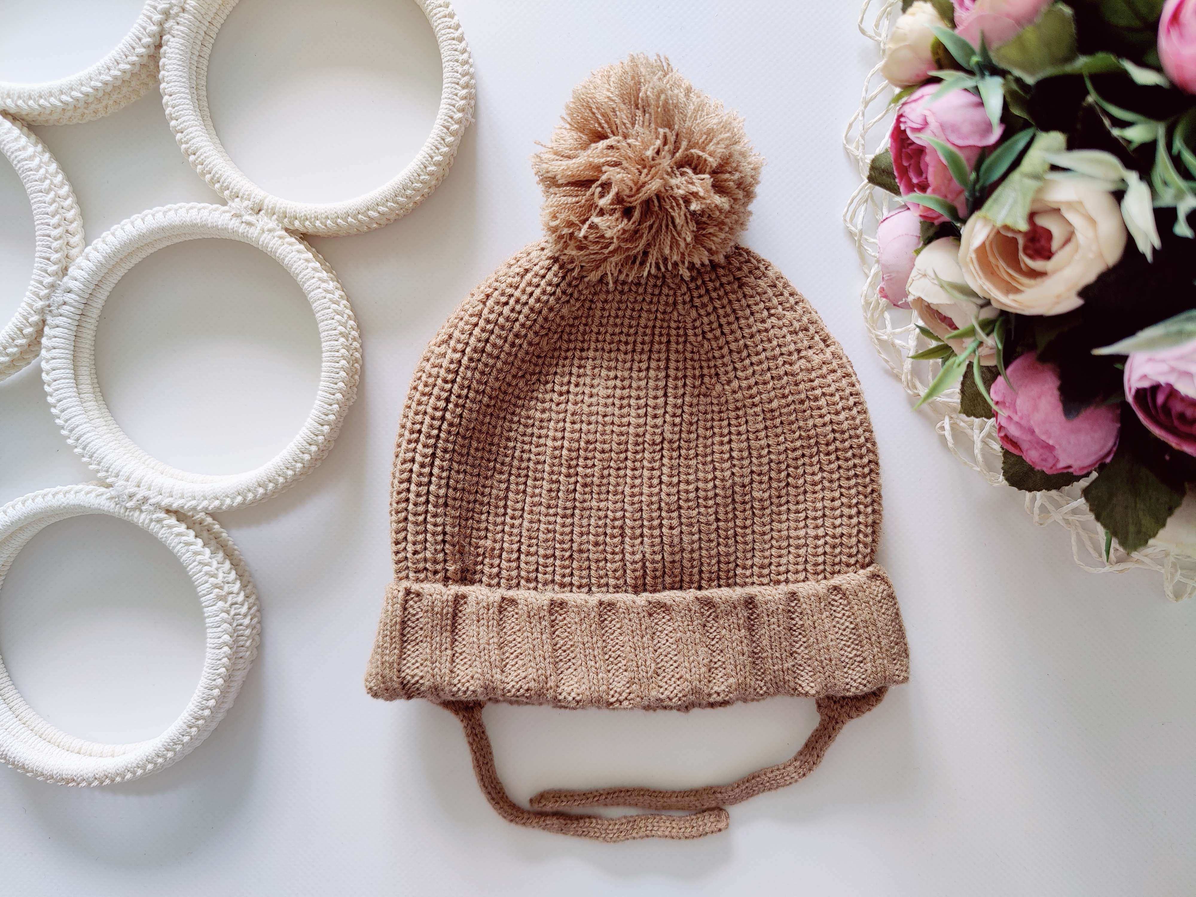 2,3 роки, Тепла в'язана шапка на хб підкладці