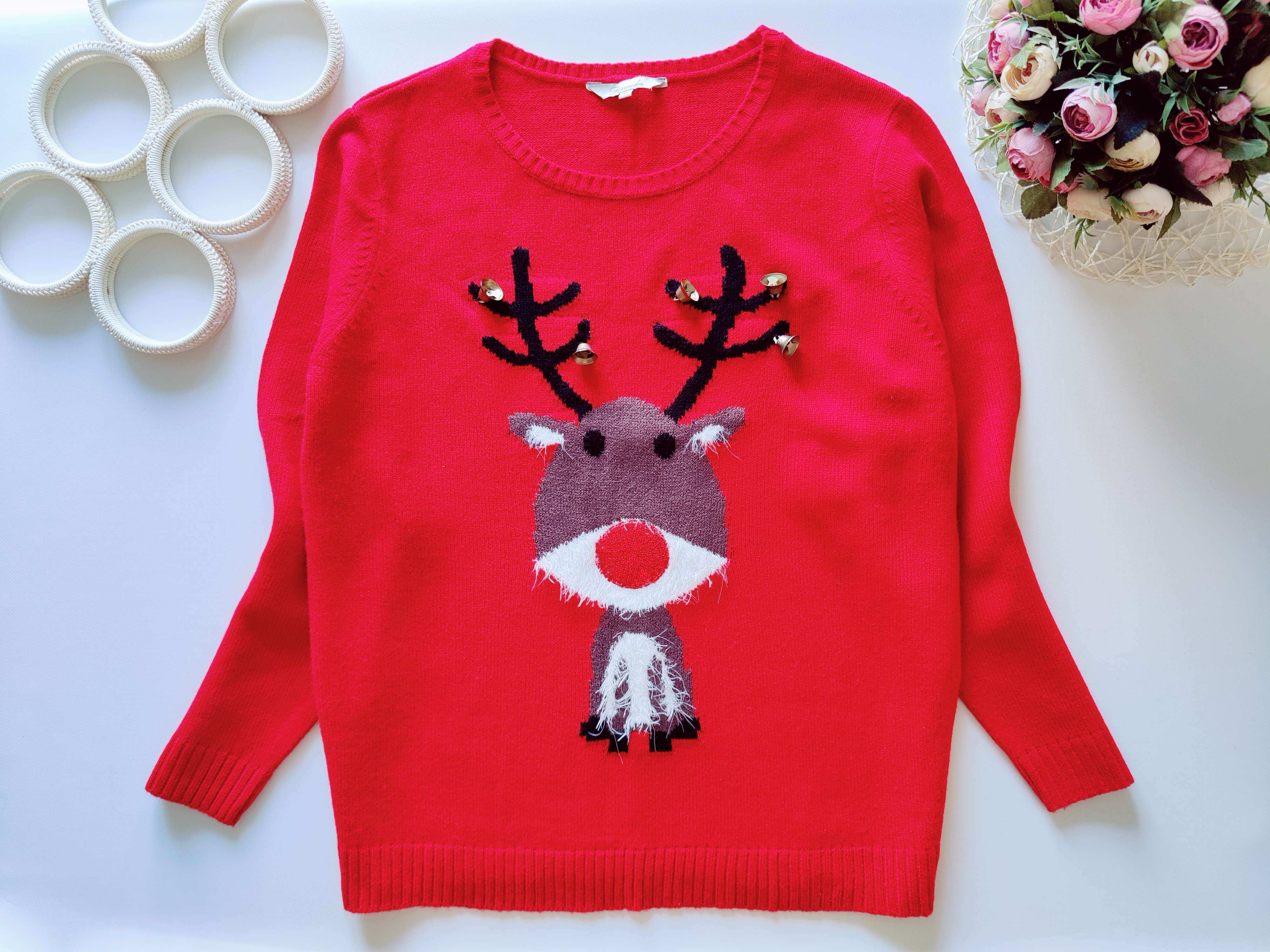 ХL Новорічний светр із дзвіночками