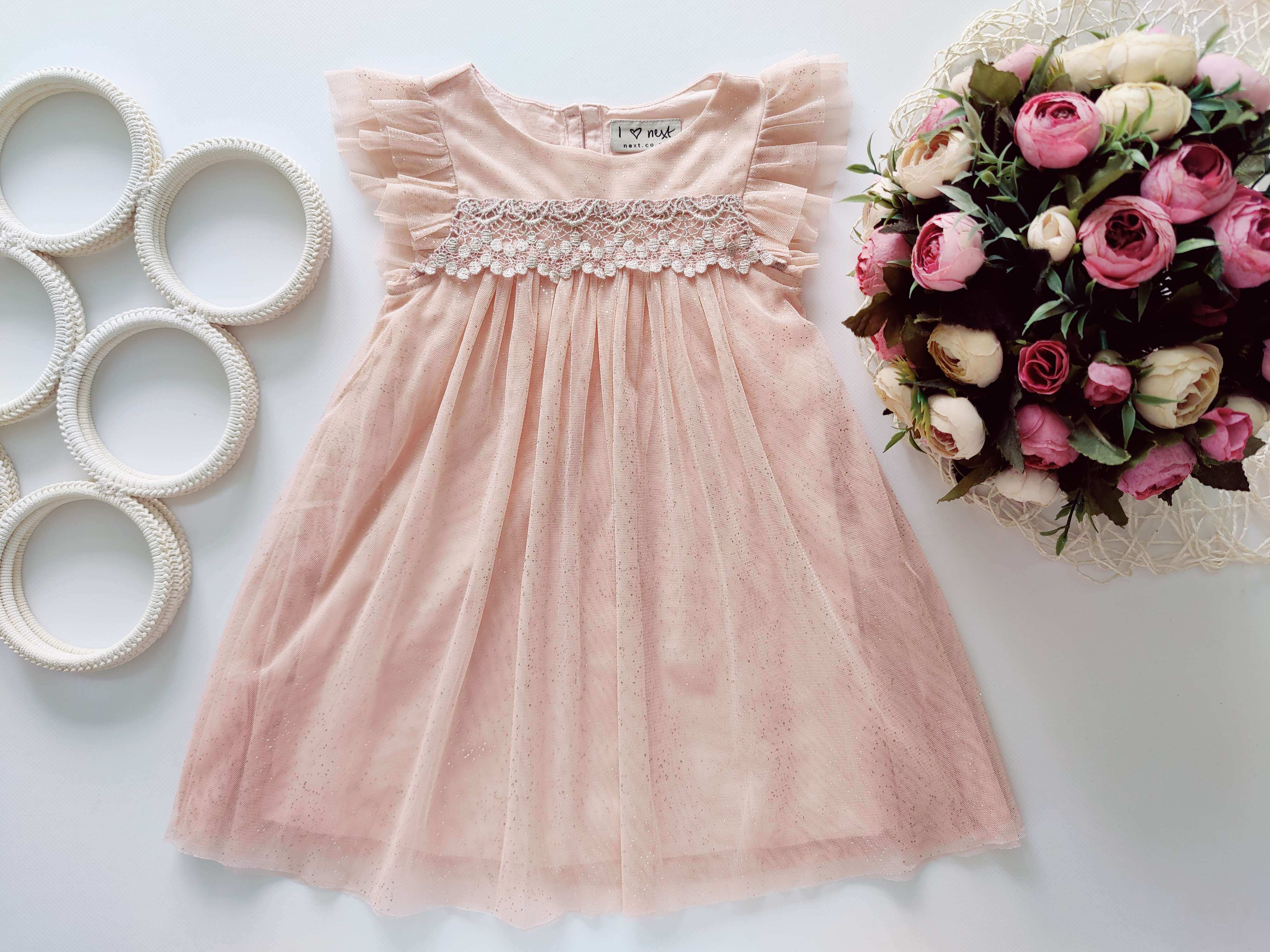 12,18 міс, зріст 86 Красиве ніжне ошатне дитяче плаття