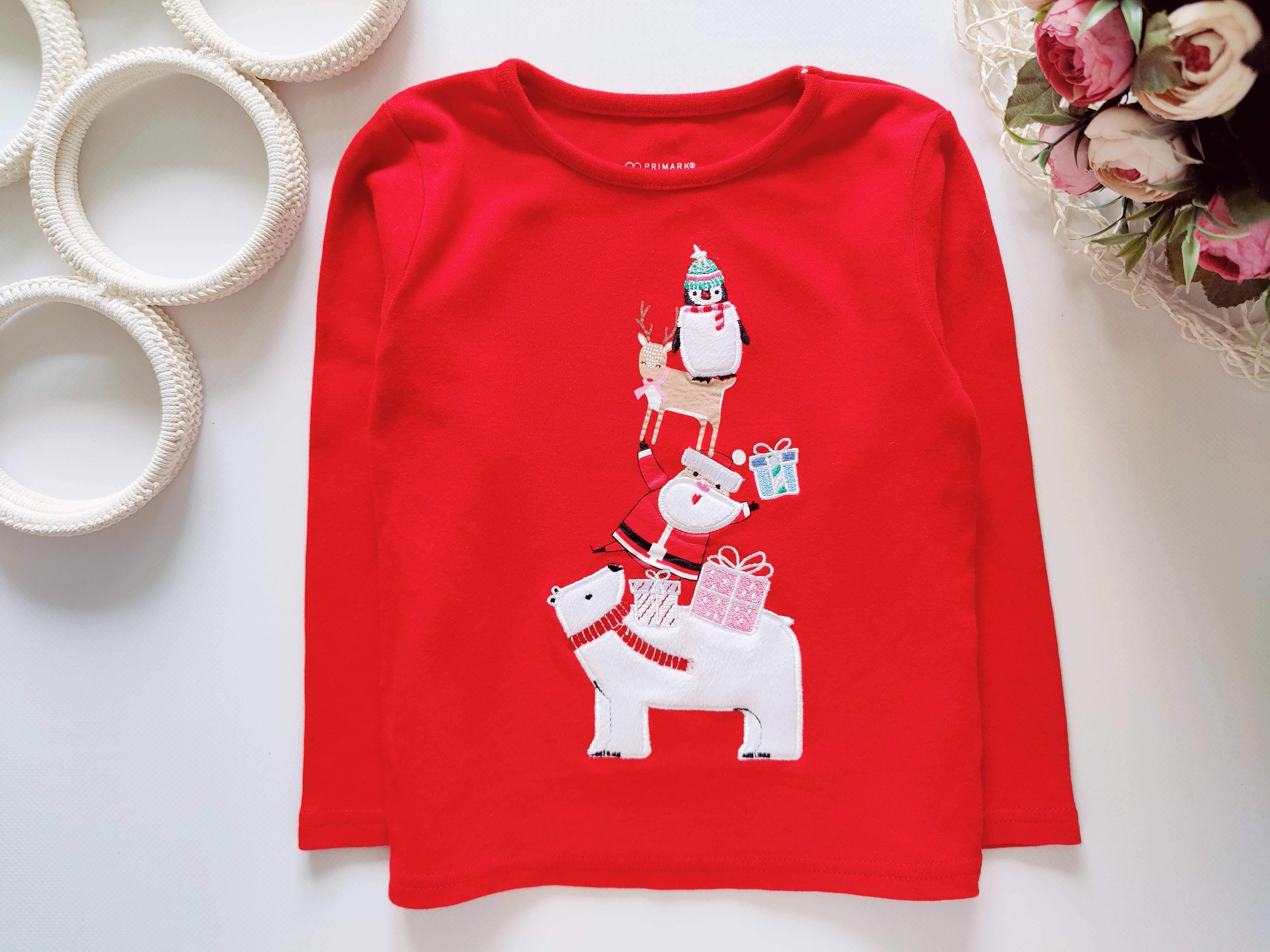 18,24 міс, зріст 86,92 Новорічний реглан з дід морозом