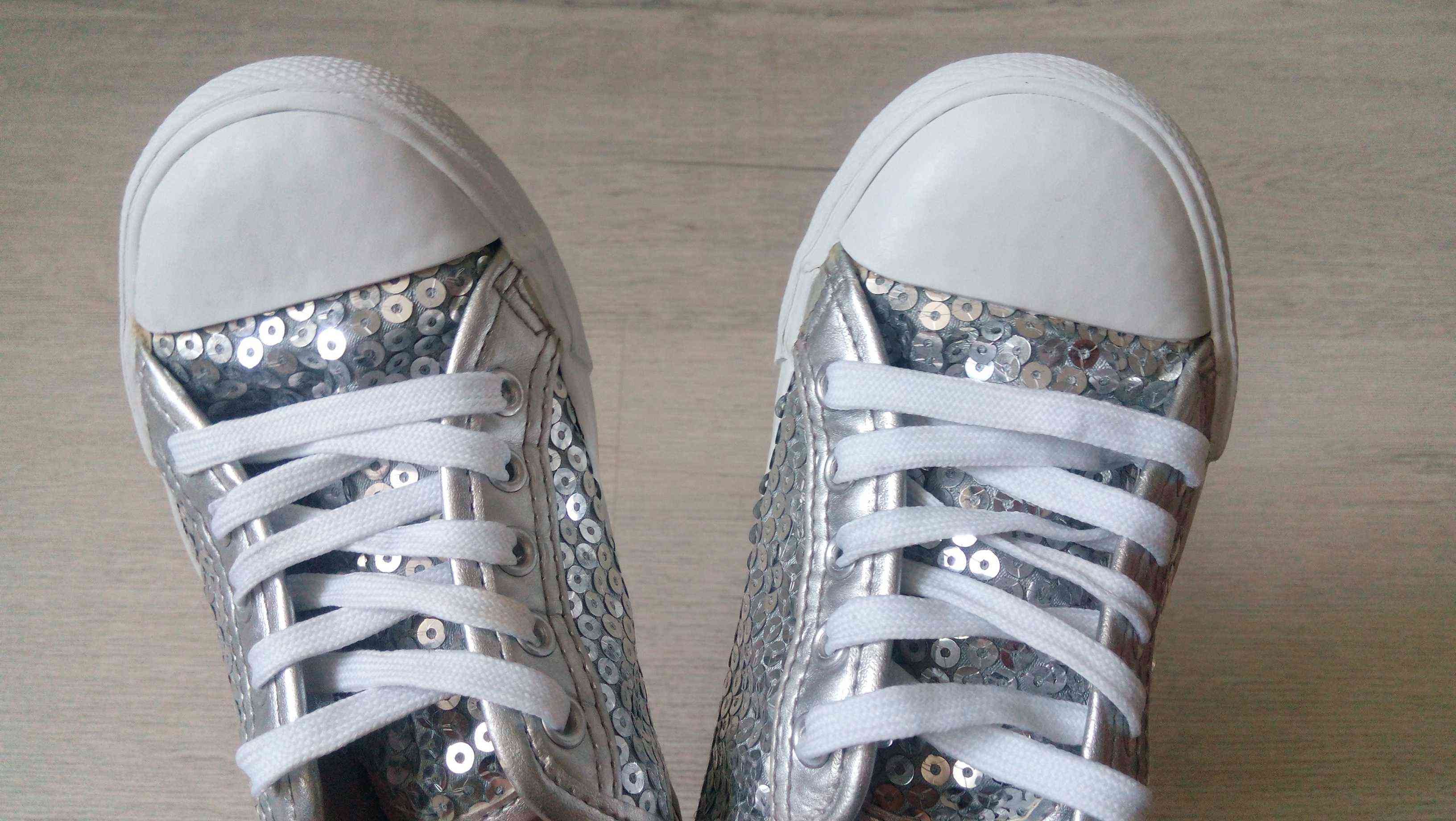 30-31 (19 см) Кеды для девочки в паетках