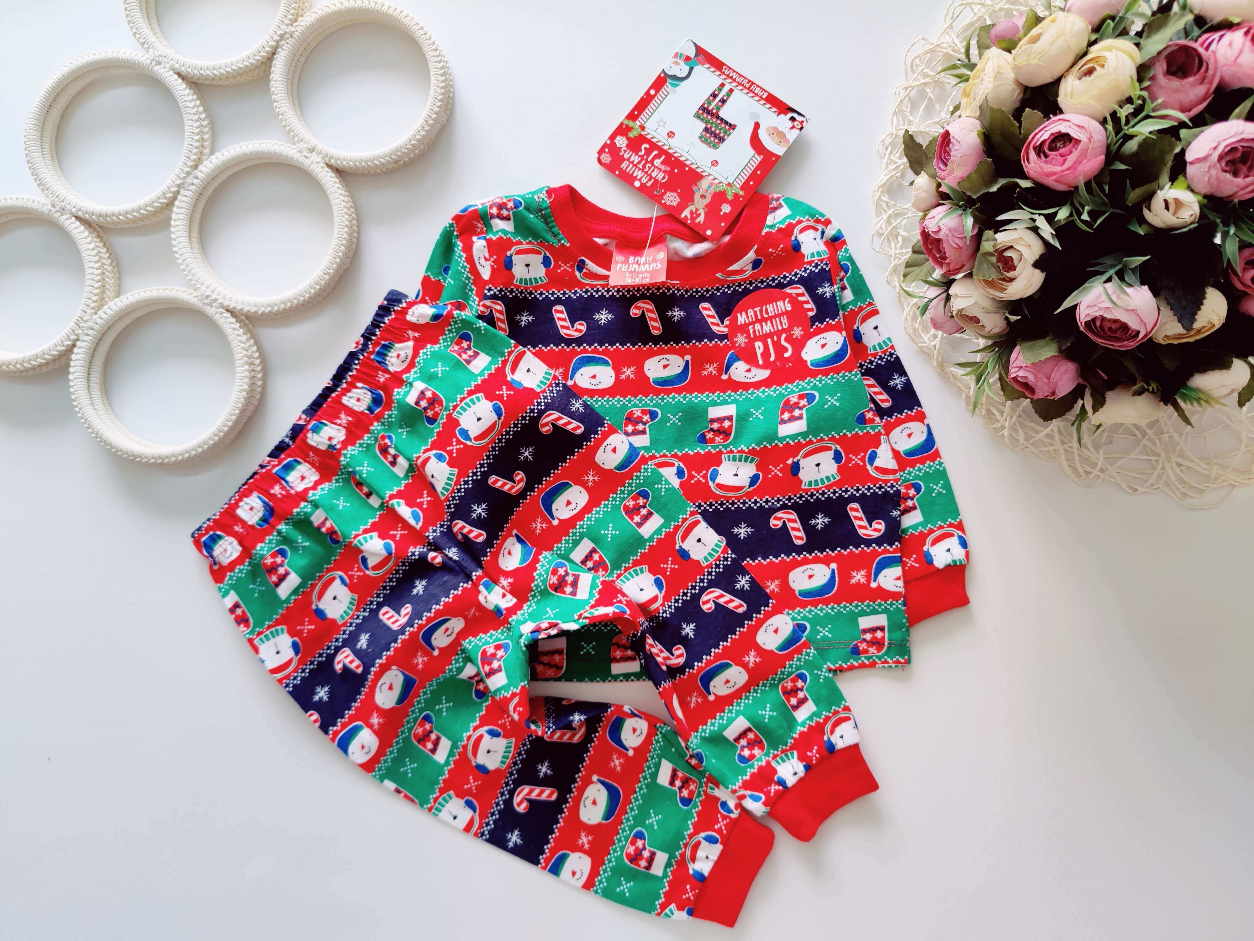 9,12 мес, рост 74,80 Новая новогодняя пижама