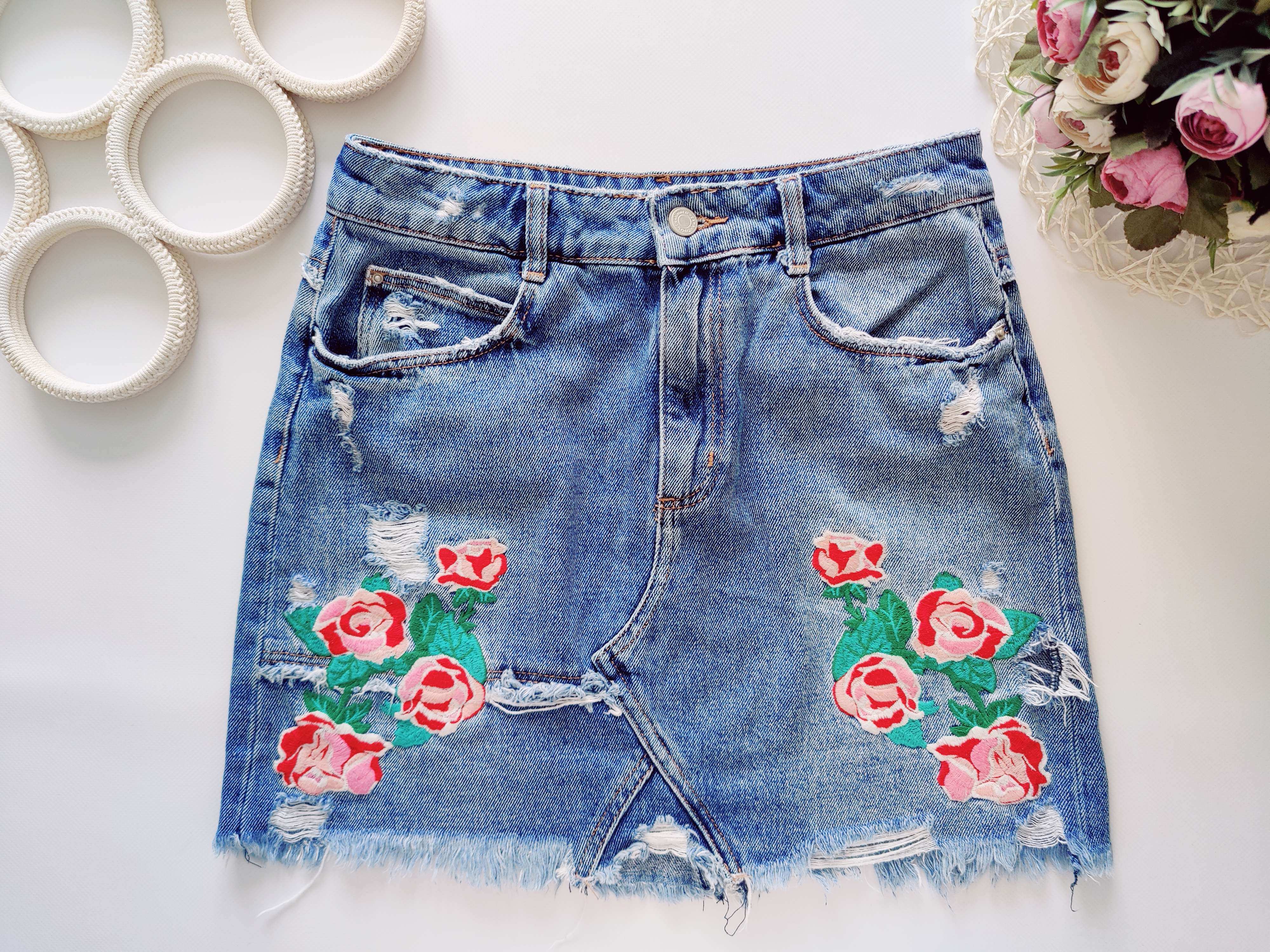 M-ка Брендова рвана спідниця джинсова