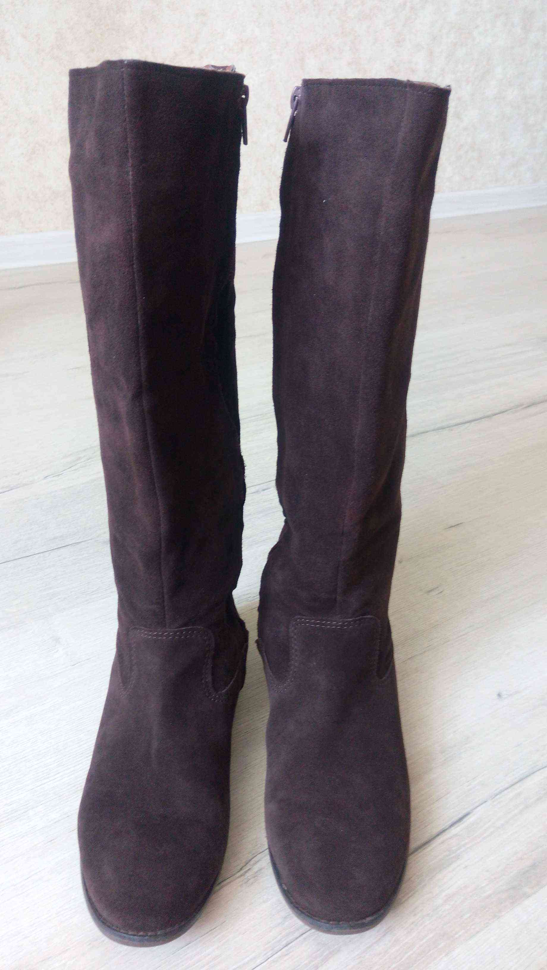 39 (25,5 см) Натуралка! Кожаные женские демисезонные сапоги