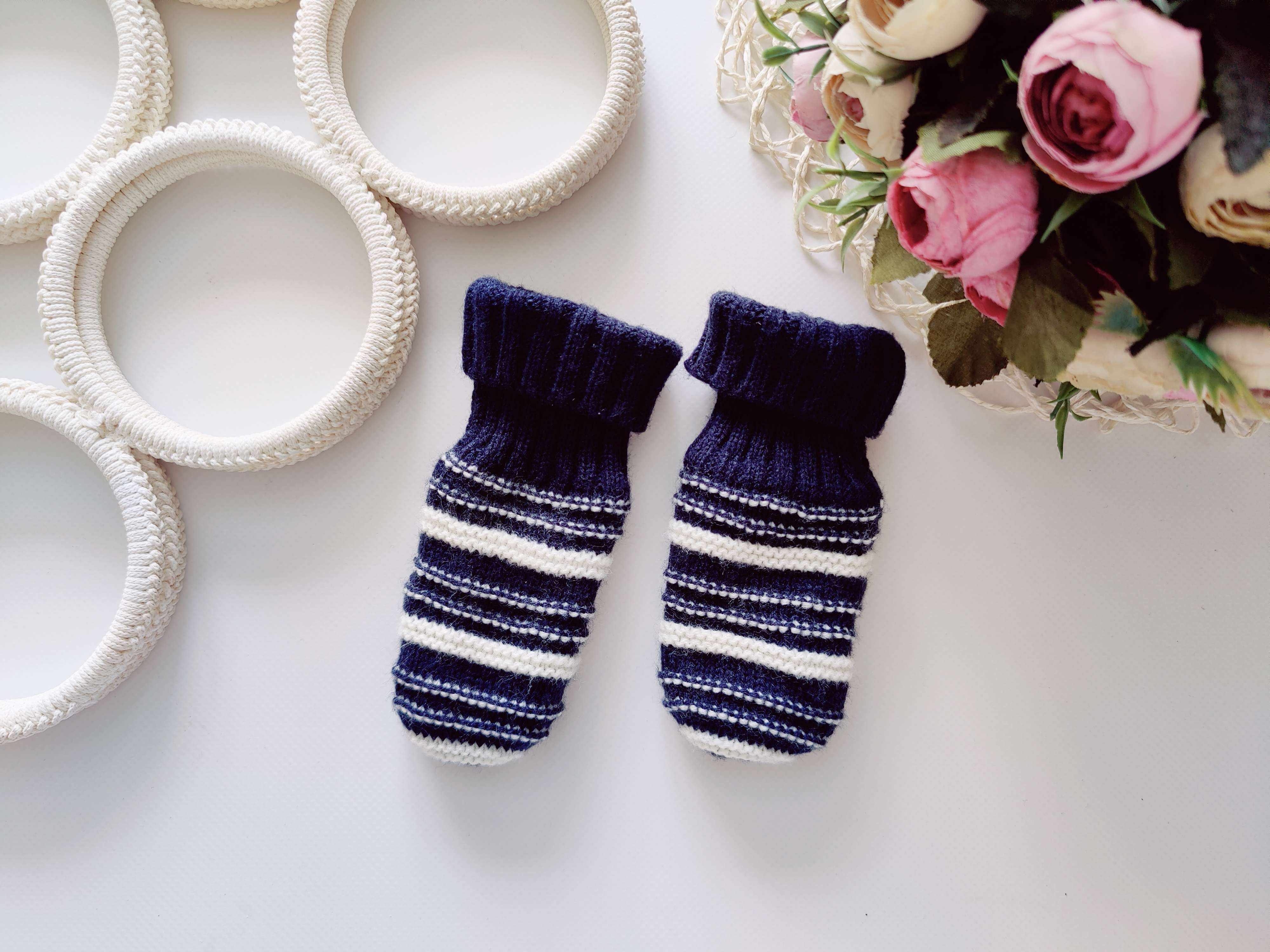 2-6 міс, В'язані краги на флісі