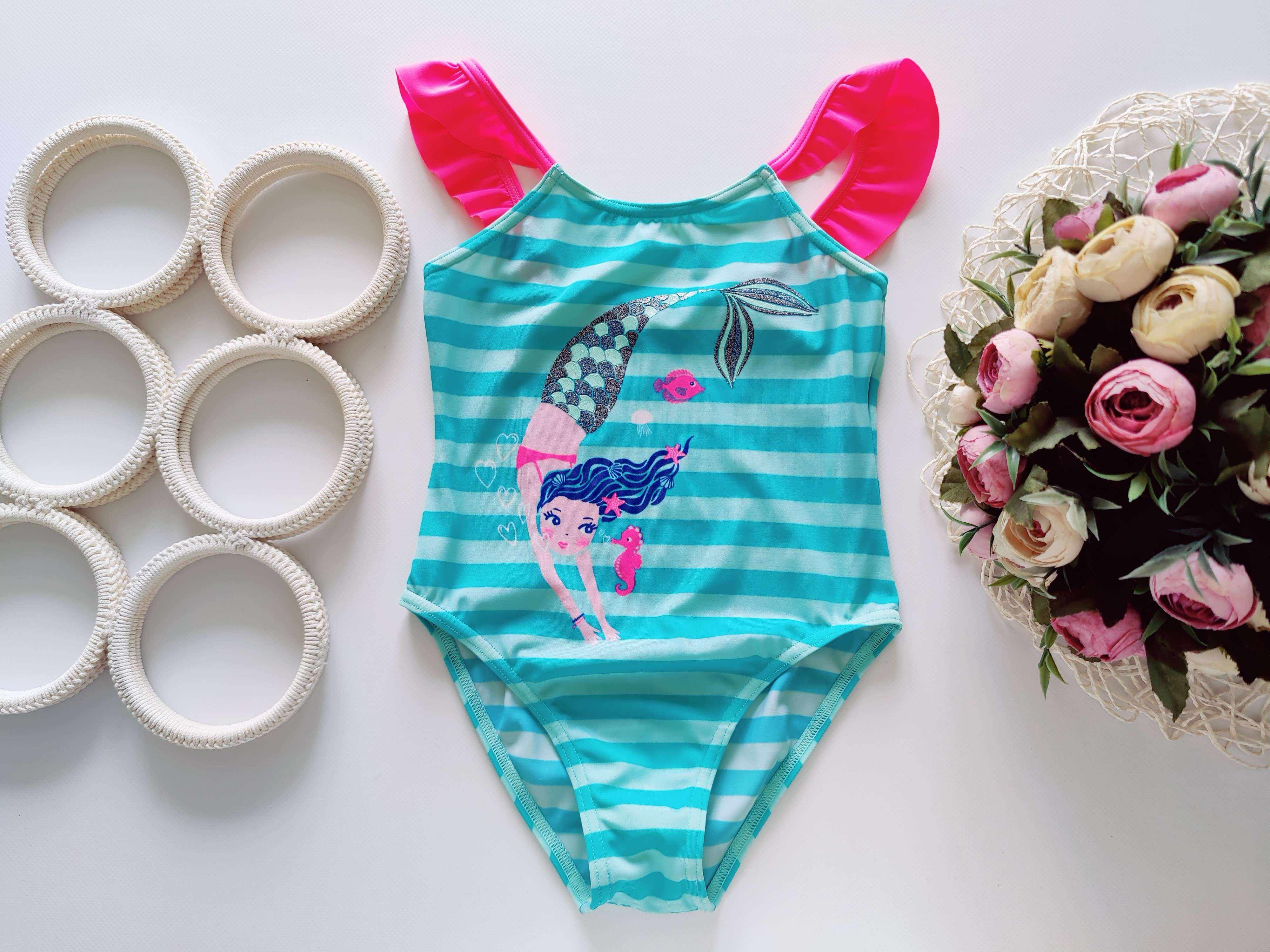 5,6 лет, рост 110,116 Купальник с русалкой