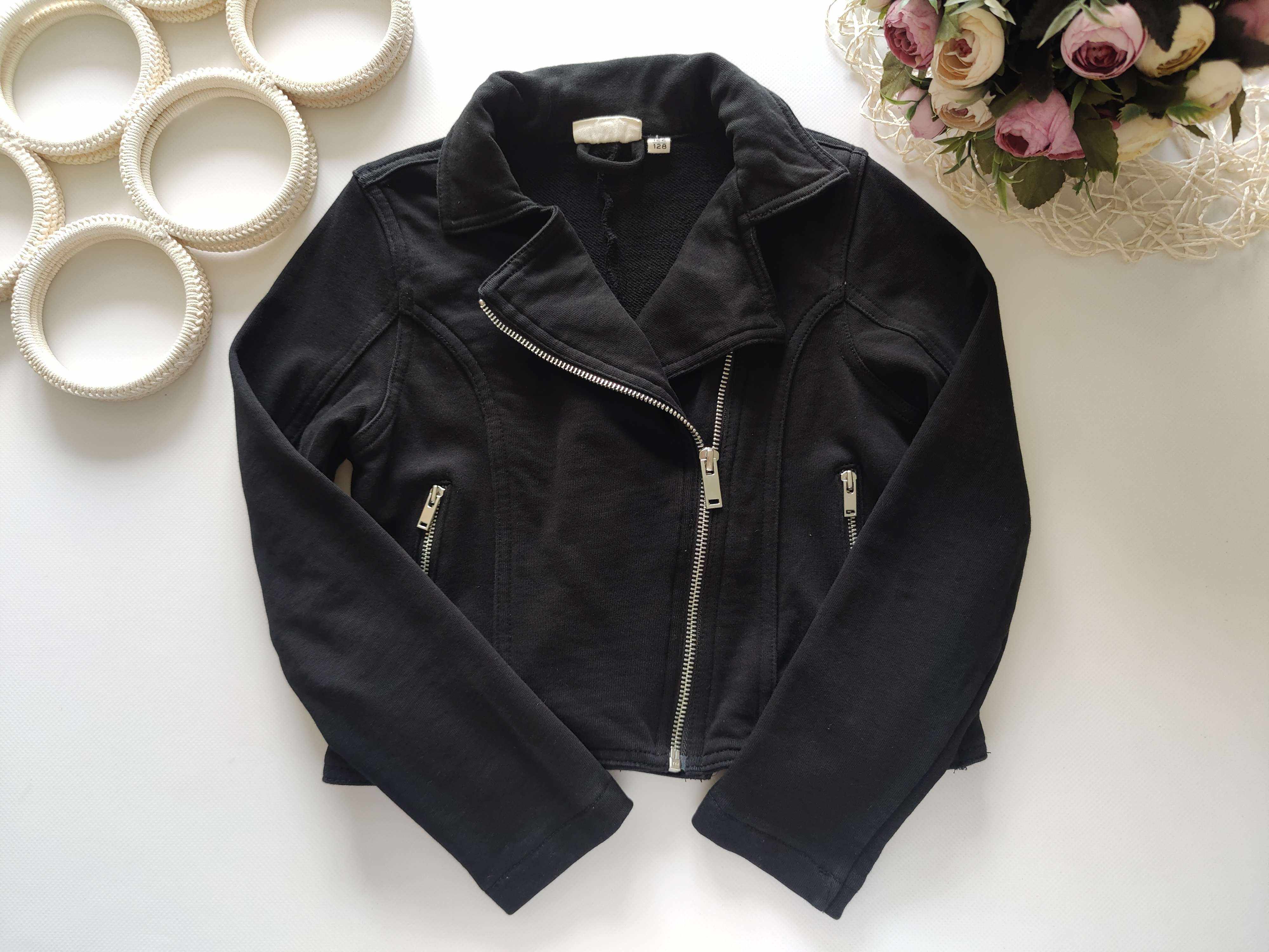 7,8 лет, рост 122,128 Трикотажная косуха