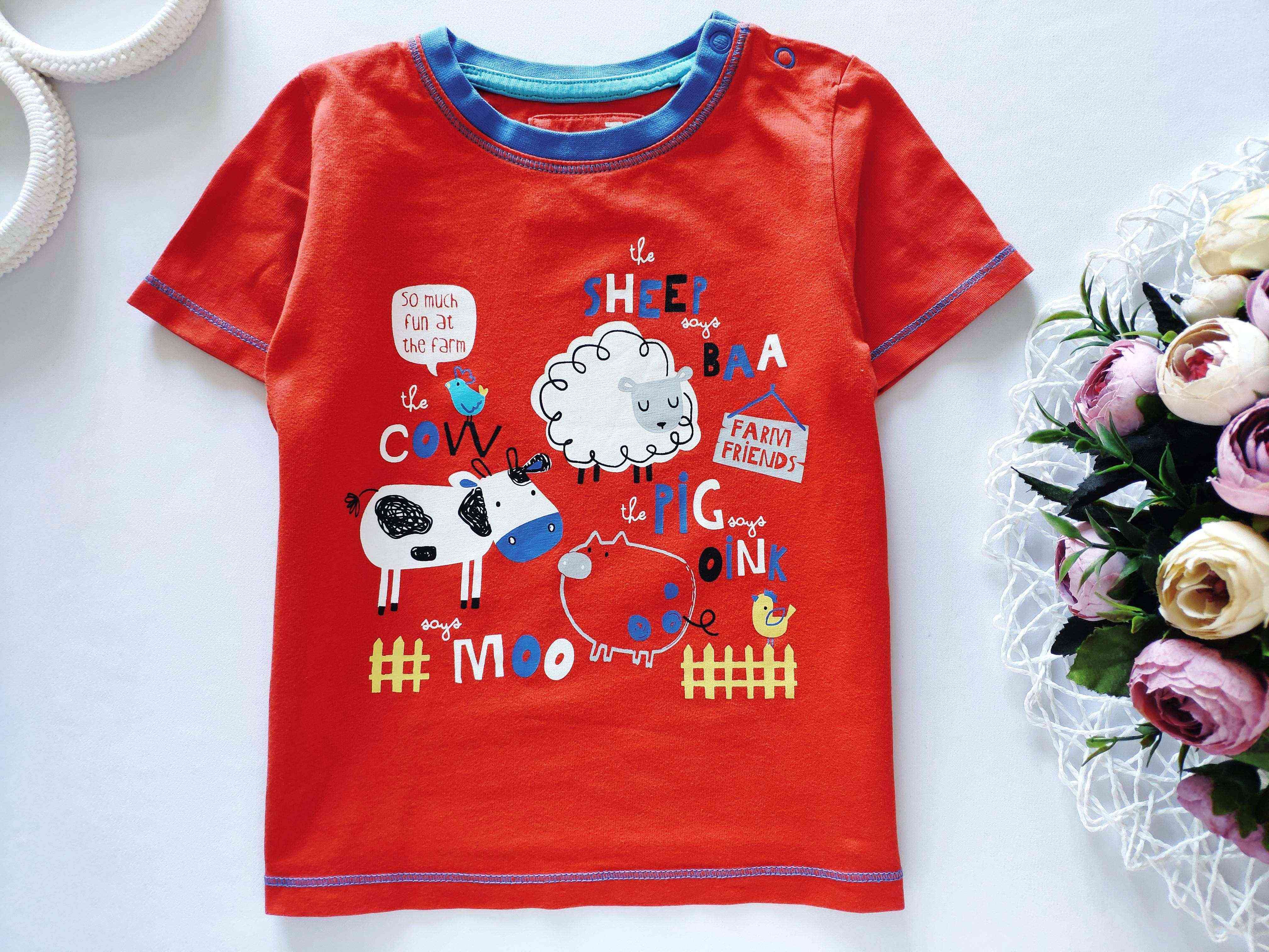 18\24 мес, рост 86-92 Футболка для мальчика