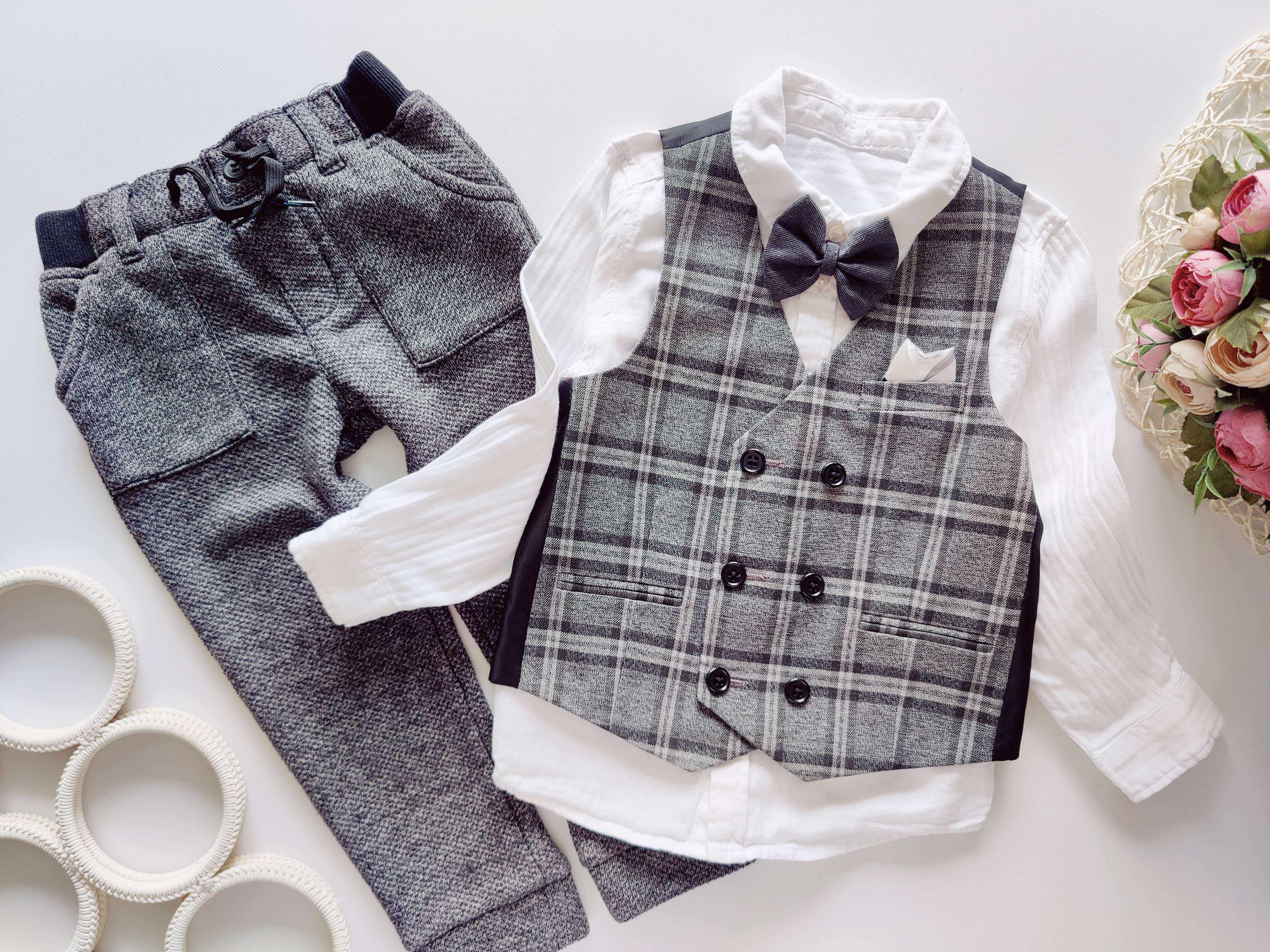 2,3 года, рост 98 Нарядный комплект с жилеткой