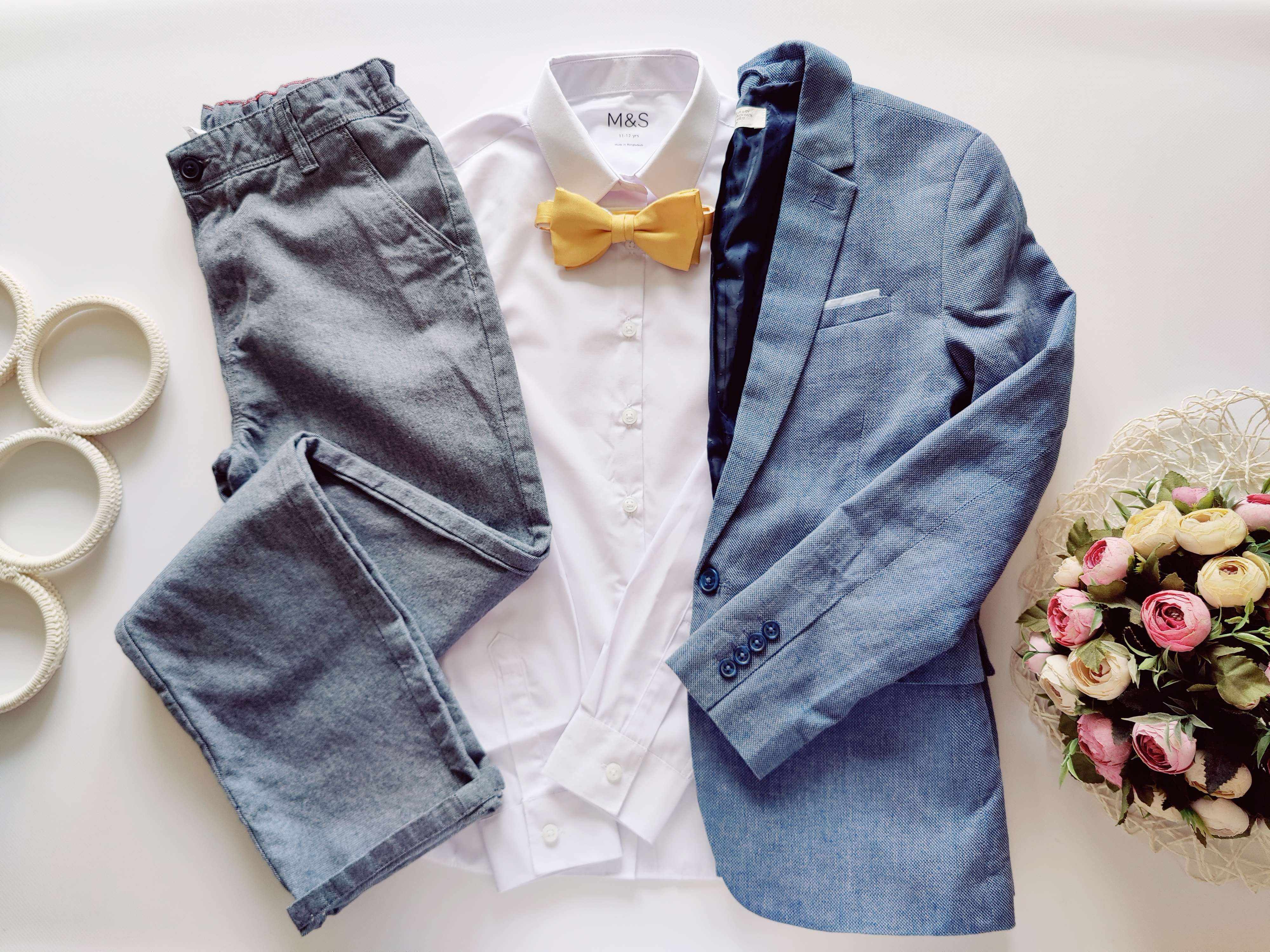 11,12 лет, рост 152 Новая рубашка, пиджак и брюки