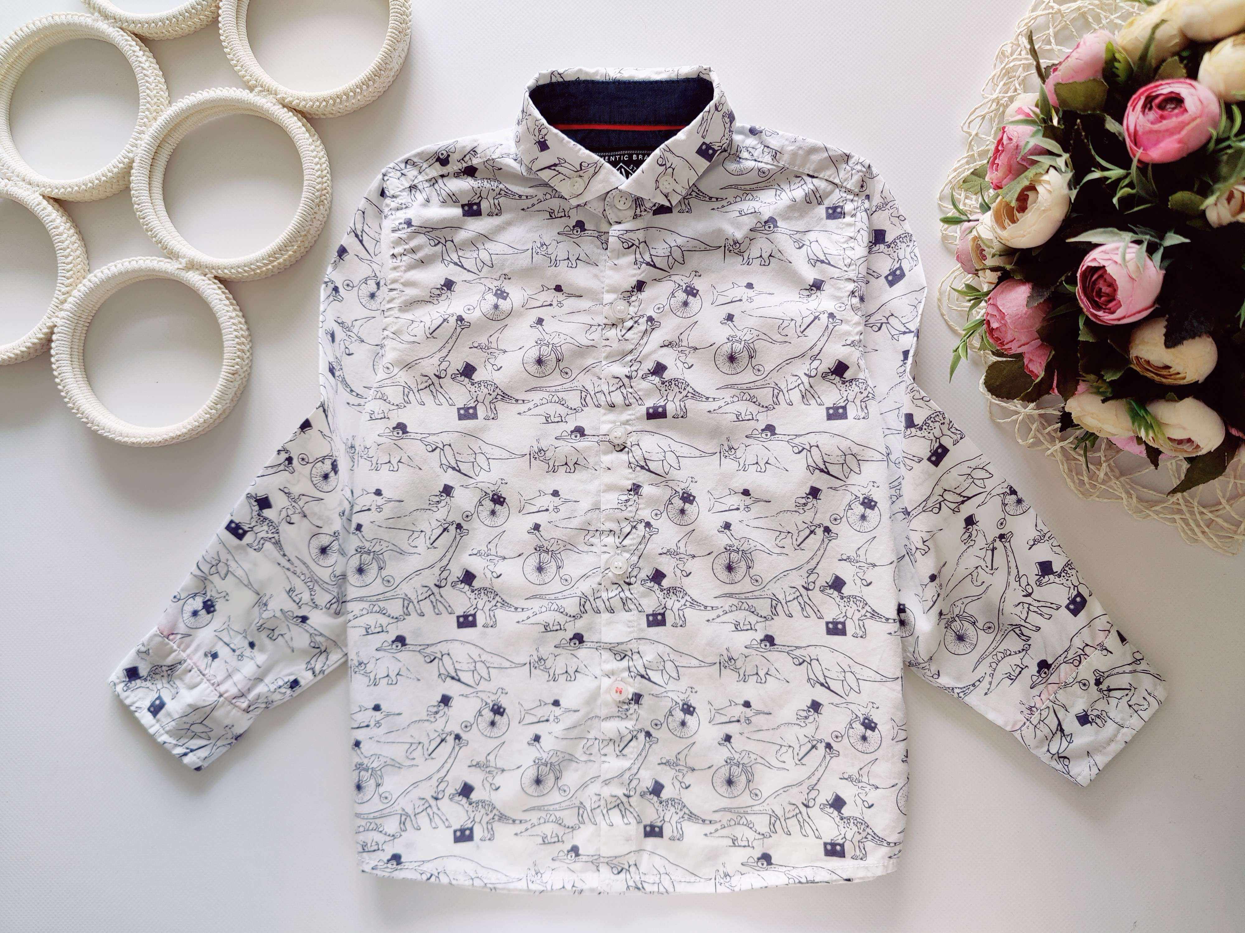 4 роки, зріст 104 Сорочка в динозаврах