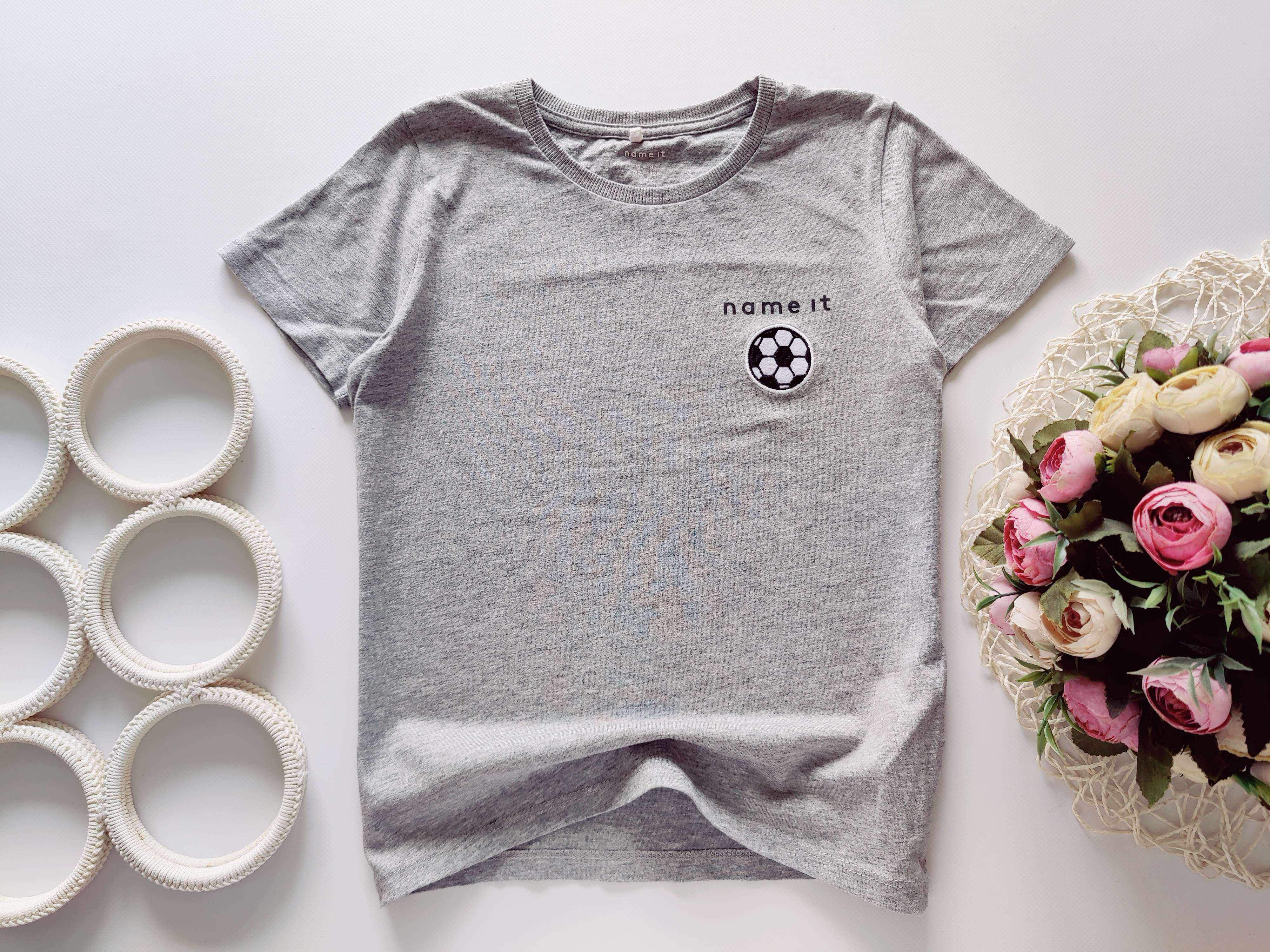 7,8 років, зріст 122,128 Футболка з футбольним м'ячем