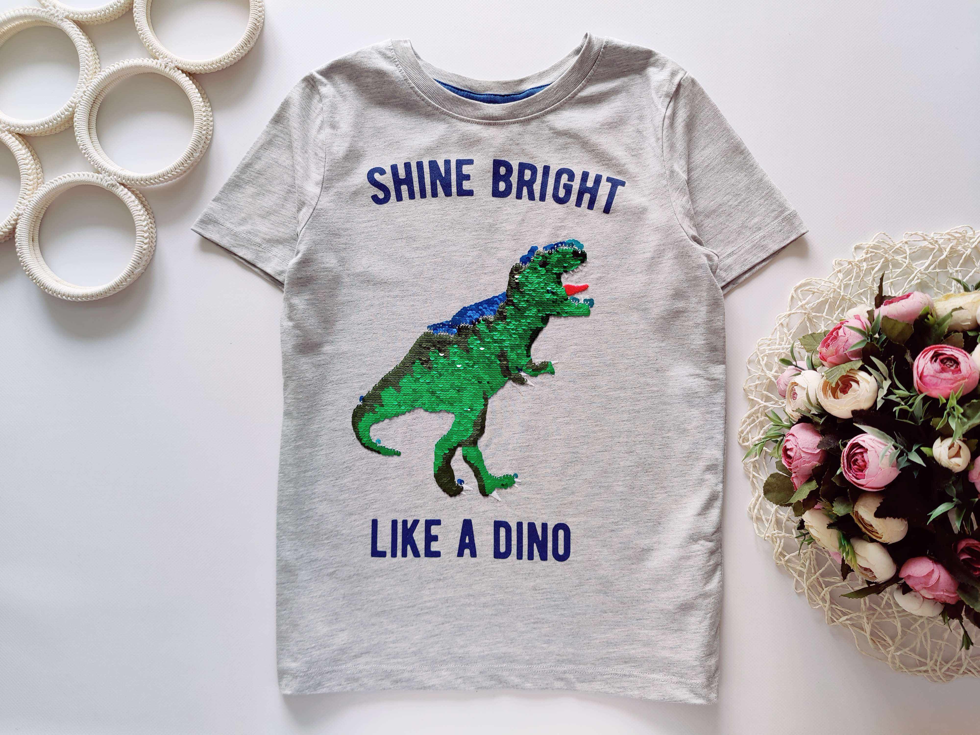 8,10 років, зріст 134,140 Красива футболка з динозавром