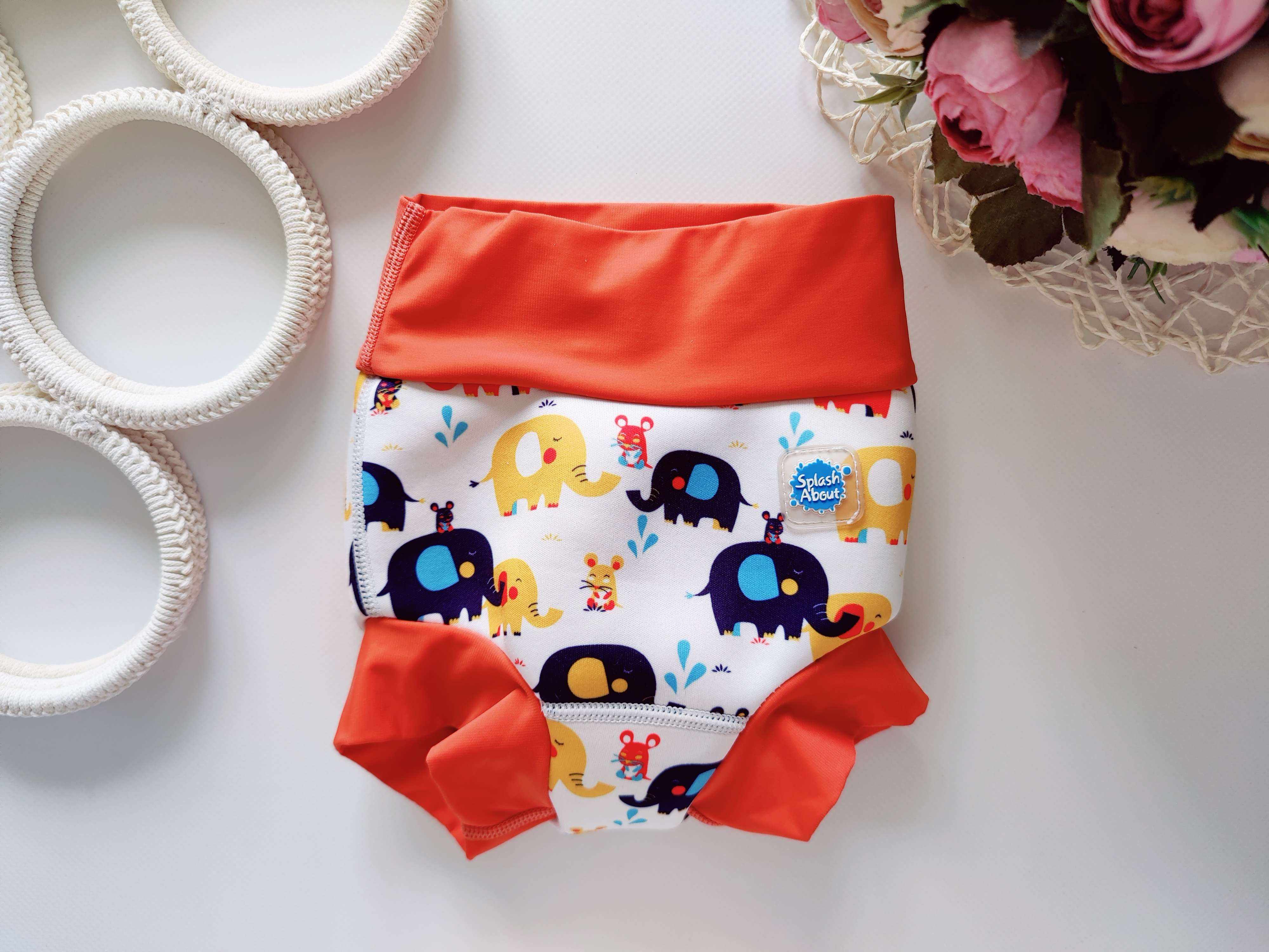 6-12 мес, Современный многоразовый подгузник для плавания