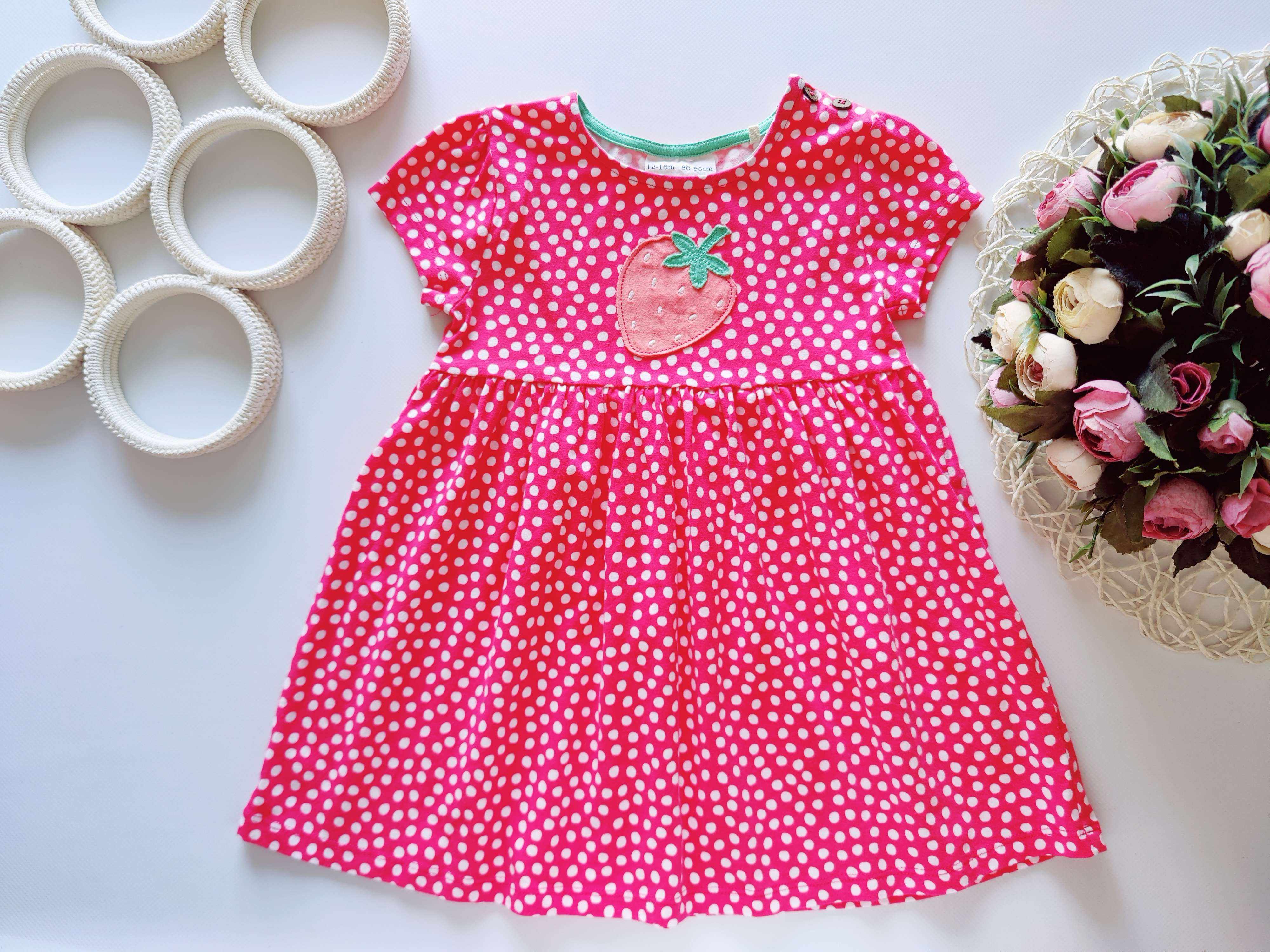 12,18 міс, зріст 80,86 Сукня з полуницею