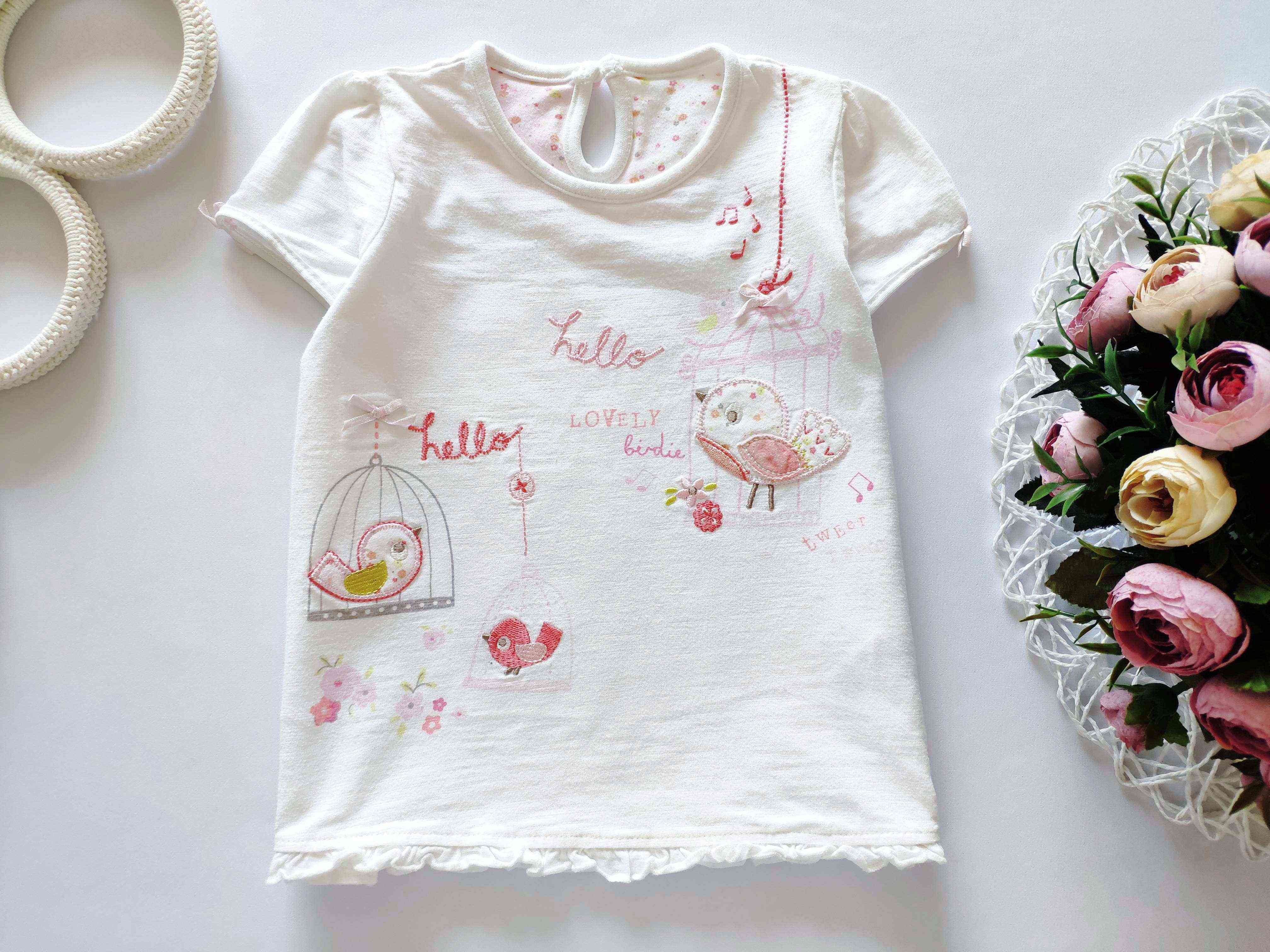 12\18 міс, зріст 81-86 Футболка для дівчинки