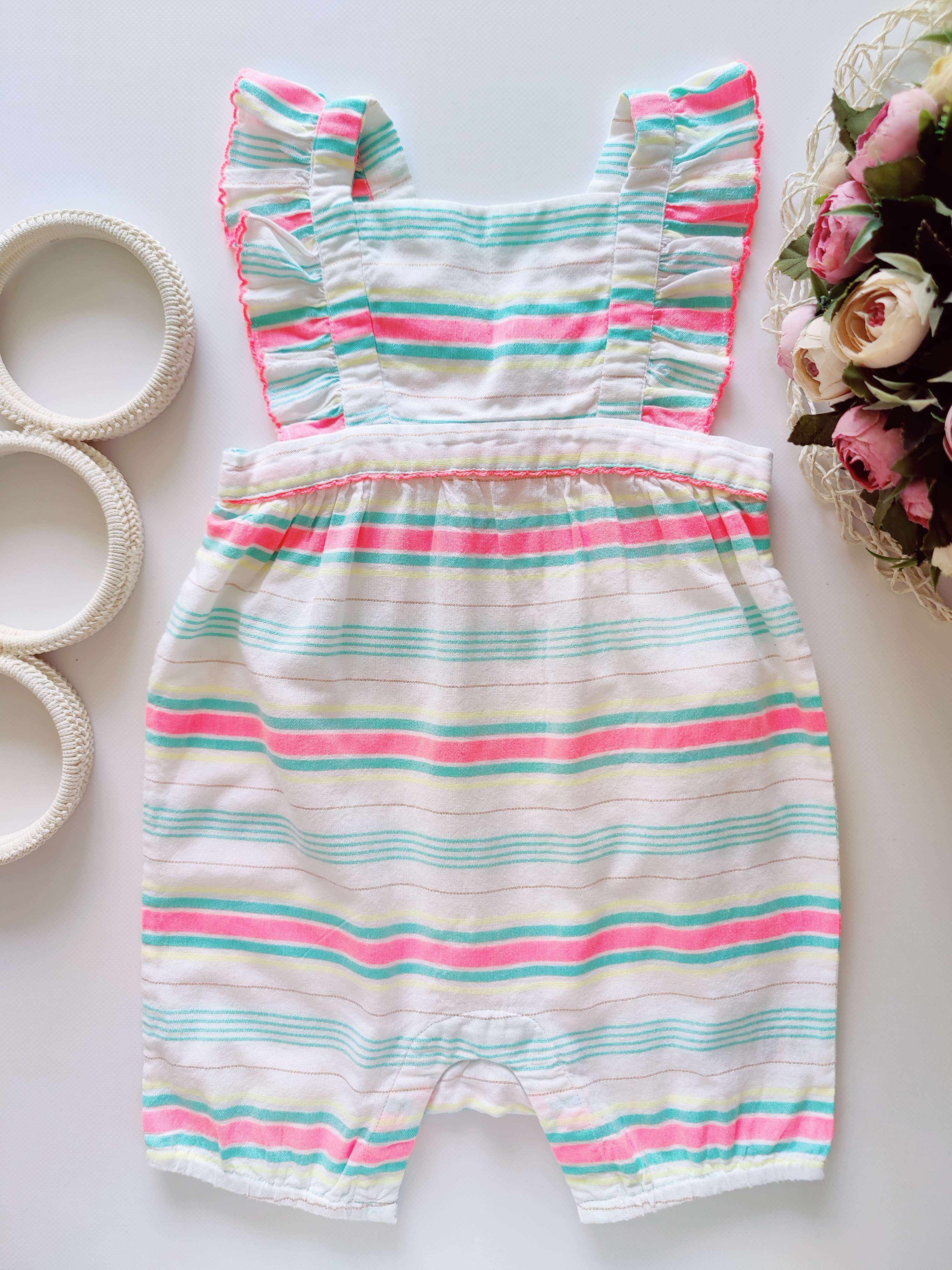 18,24 мес, рост 86,92 Красивый ромпер