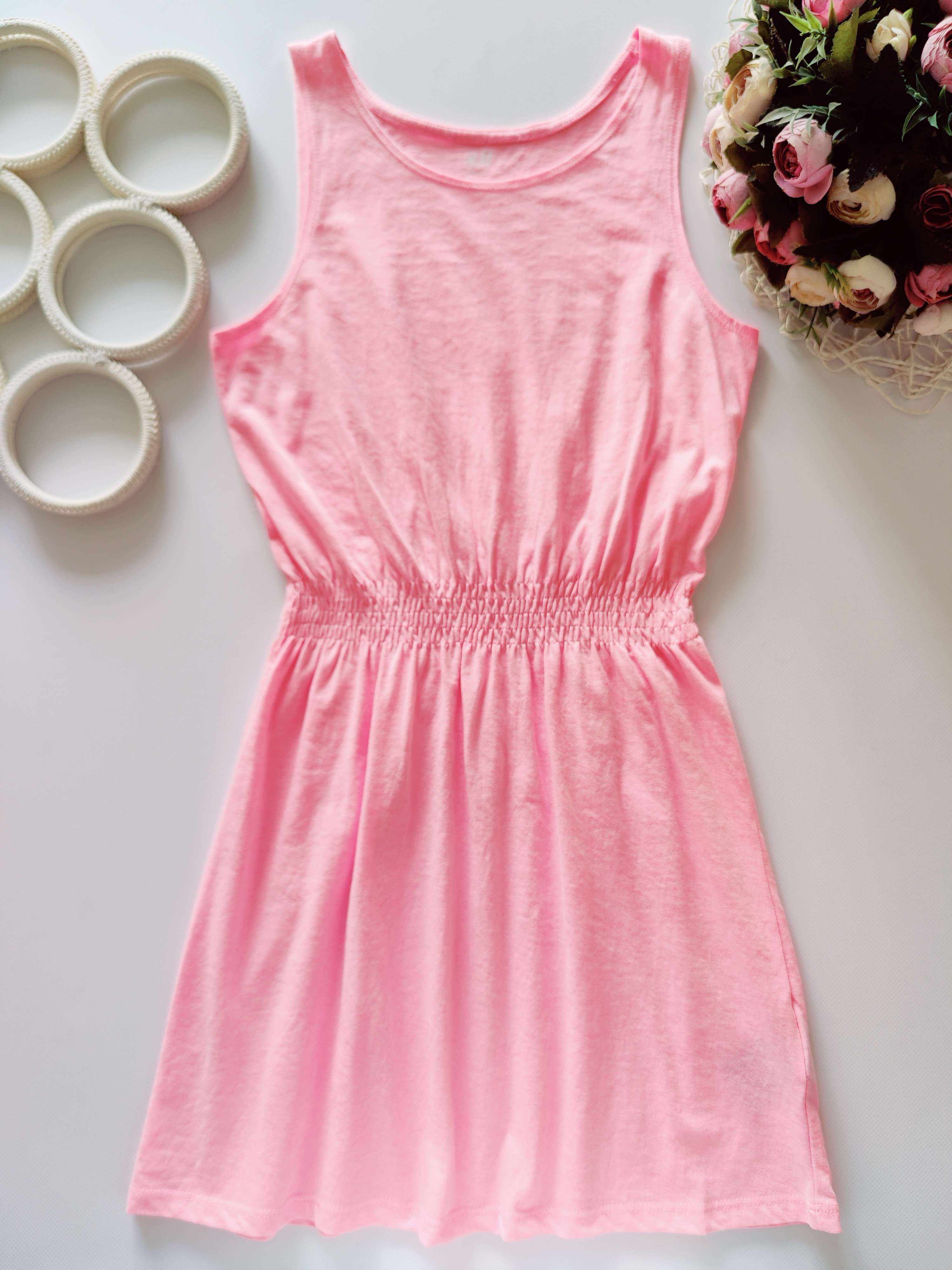 10,12 лет, рост 146,152 Розовый сарафан