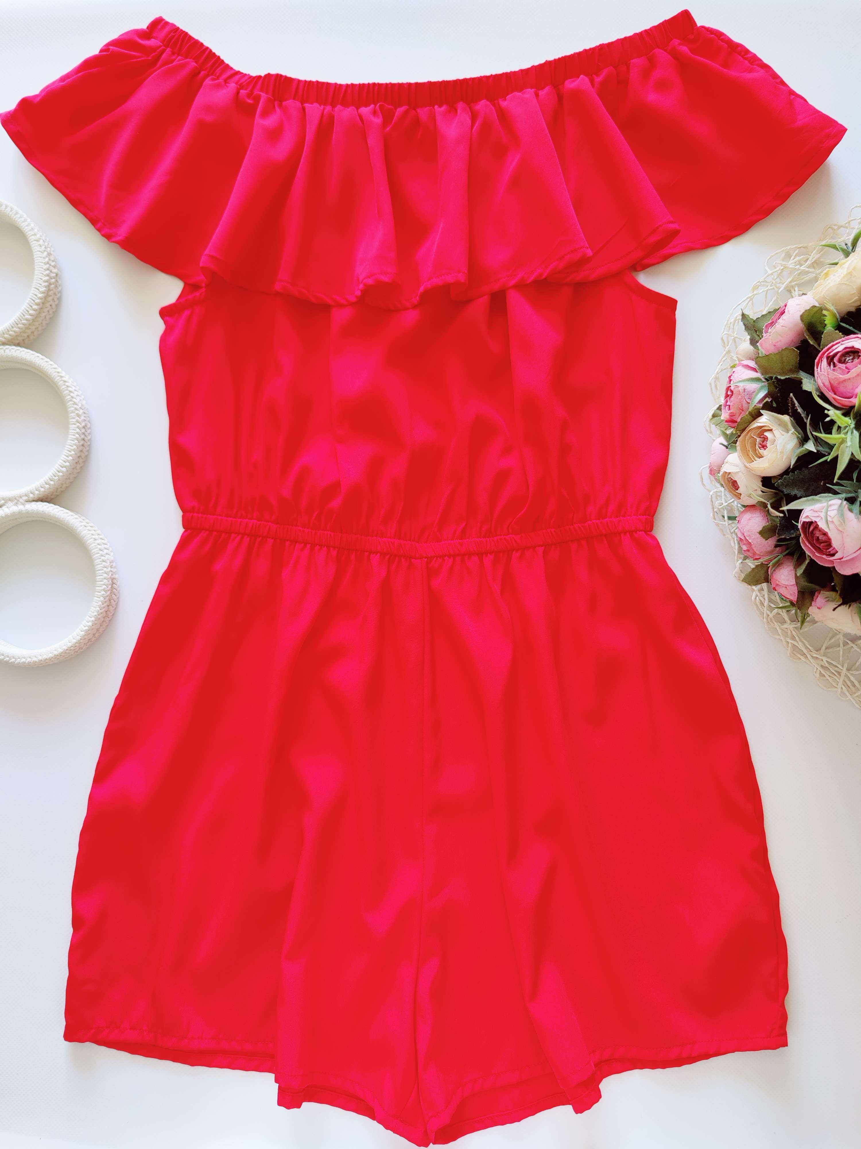 14 років, зріст 164 Повітряний літній червоний ромпер