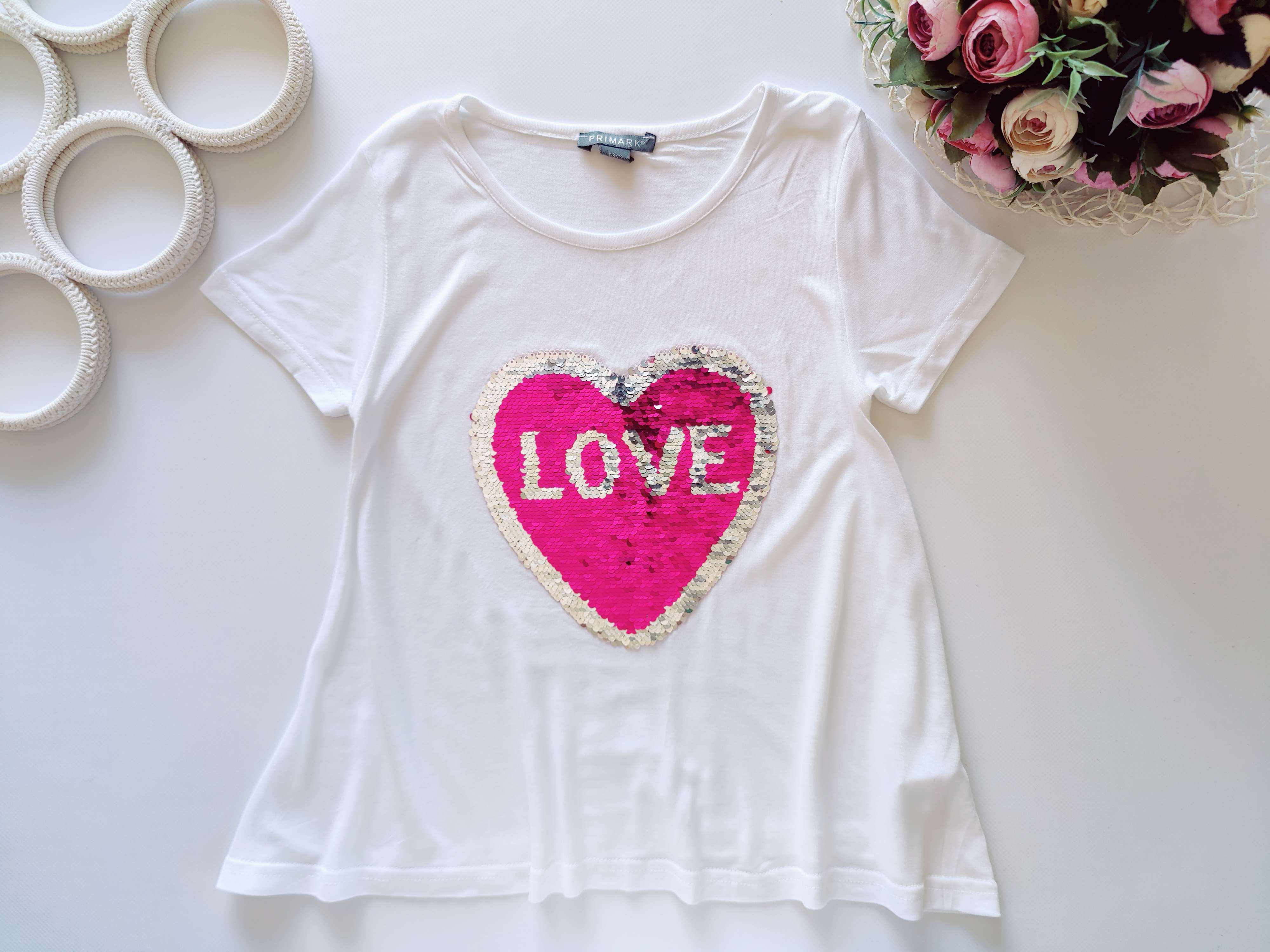 7,8 років, зріст 128 Нова легка футболка з паєтками